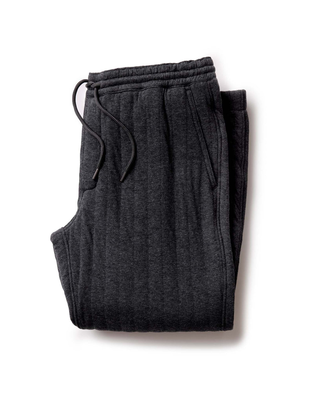 The Apres Pant Heather Coal Quilted Jersey
