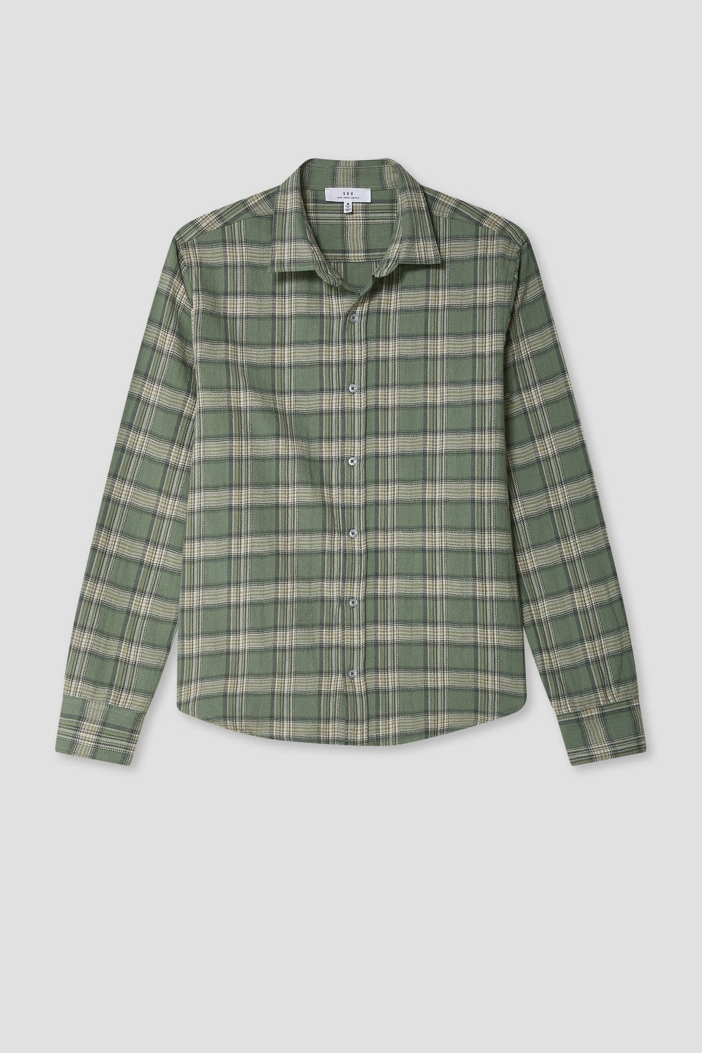 Japanese Slub Flannel Shirt Light Green