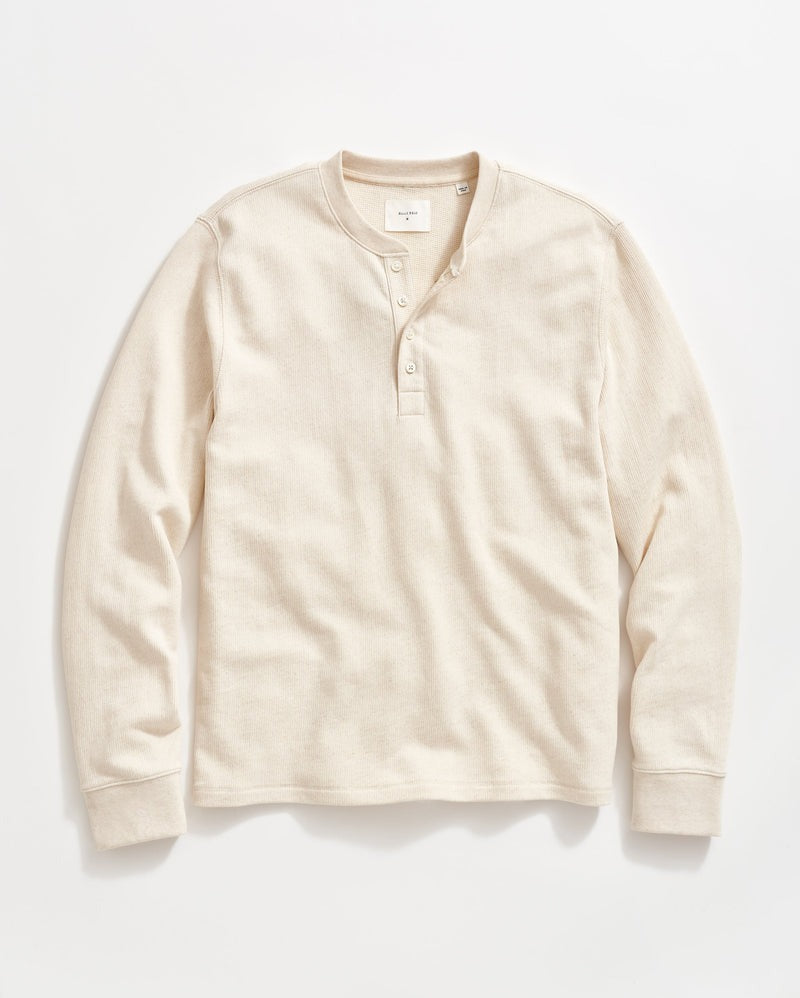 Long Sleeve French Terry Henley Oatmeal