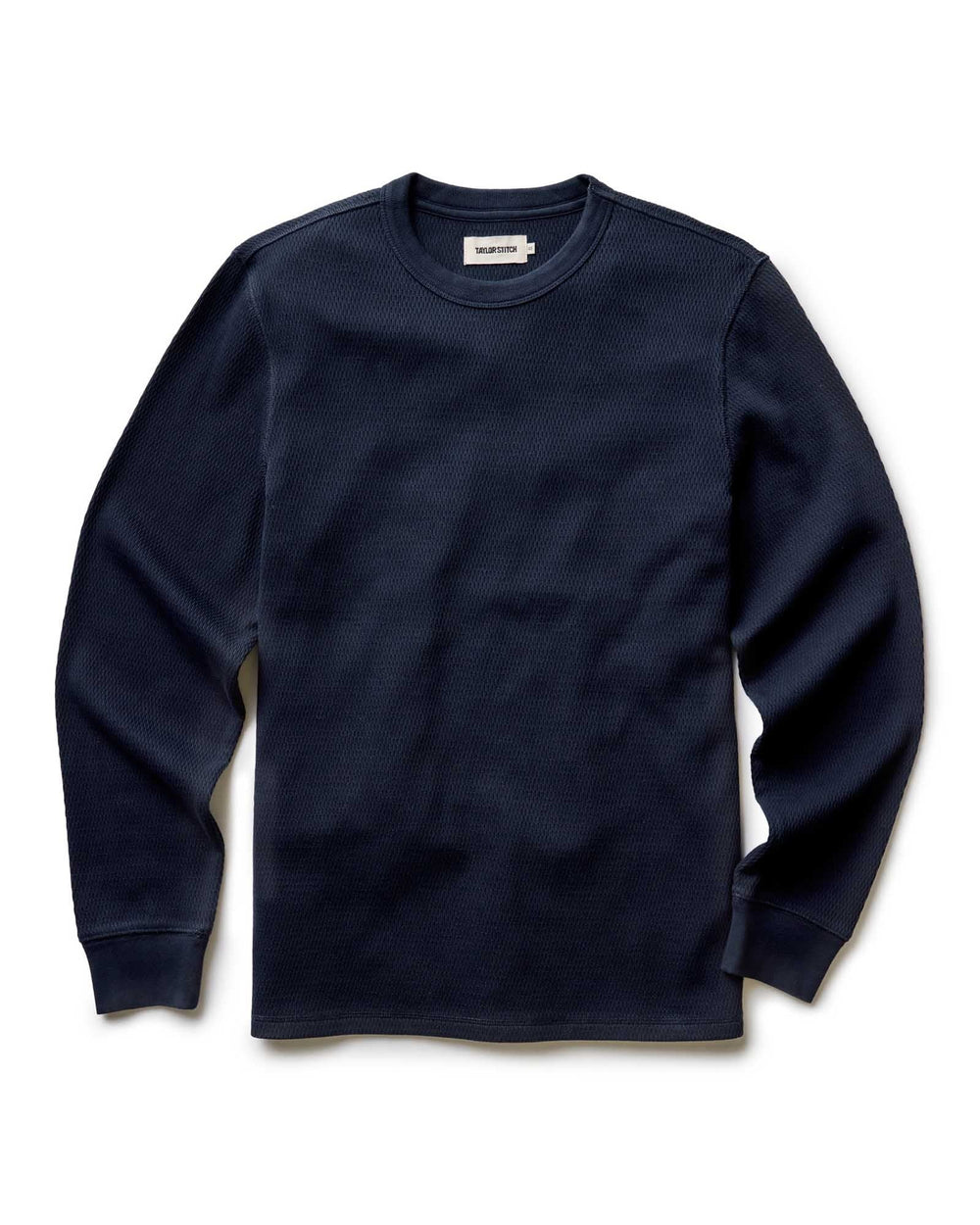 The Organic Cotton Crew Dark Navy Waffle