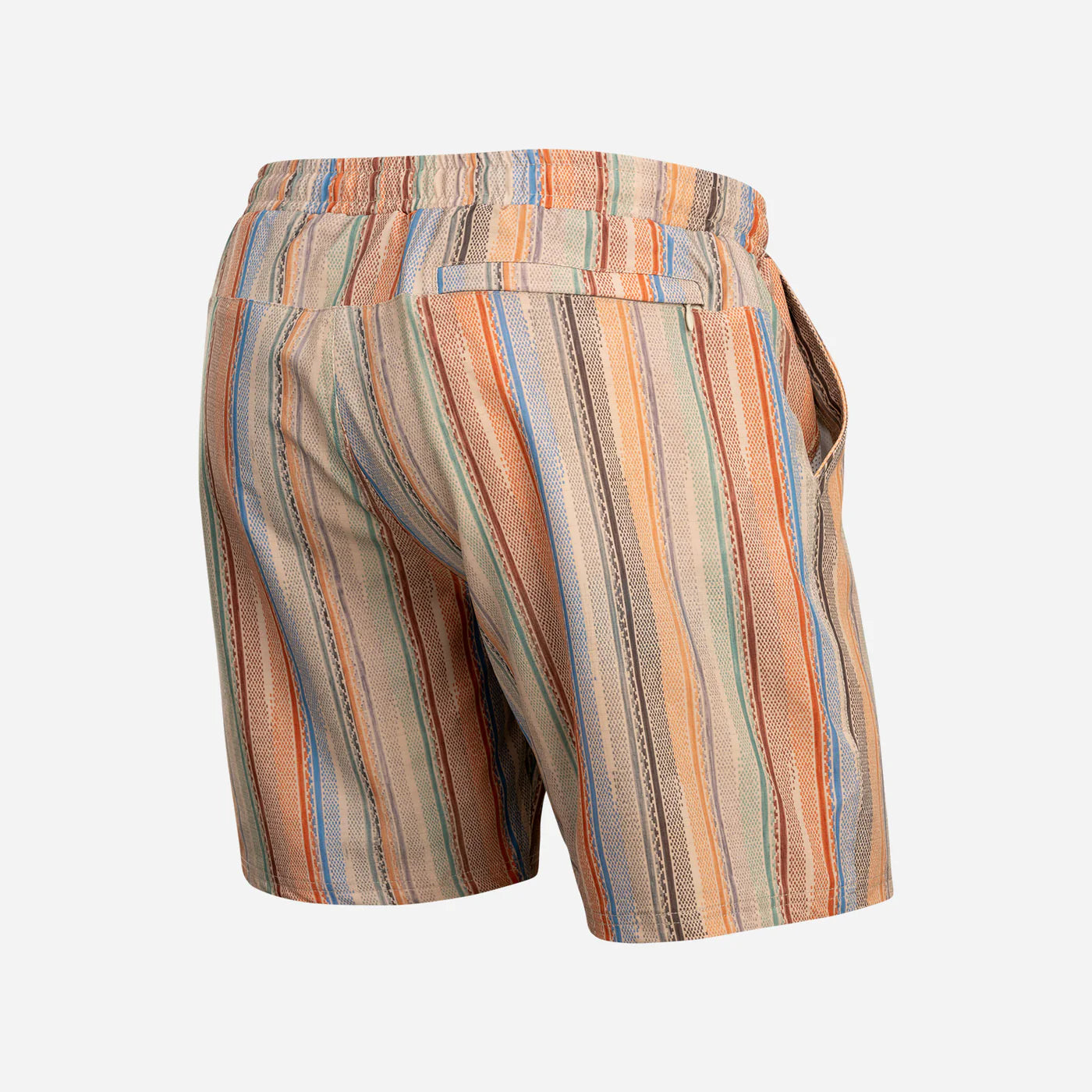 Shoreline Swim Short 2N1 Ikat Stripe-Beige