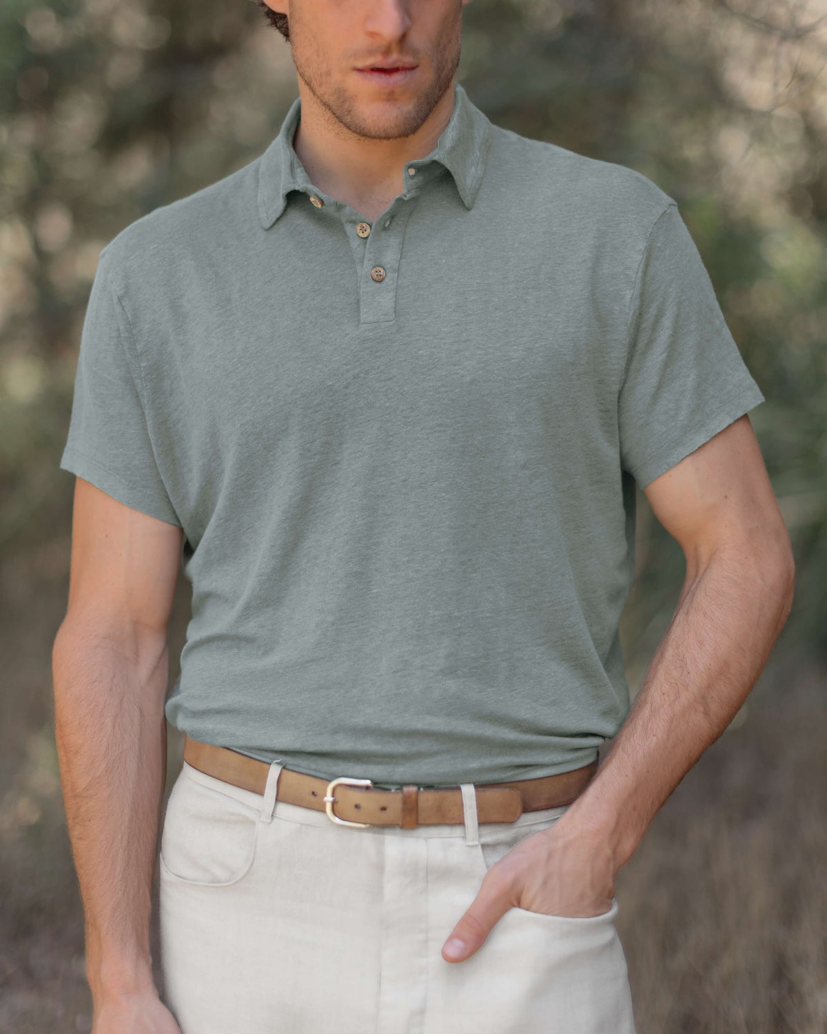 Knit Polo Jade