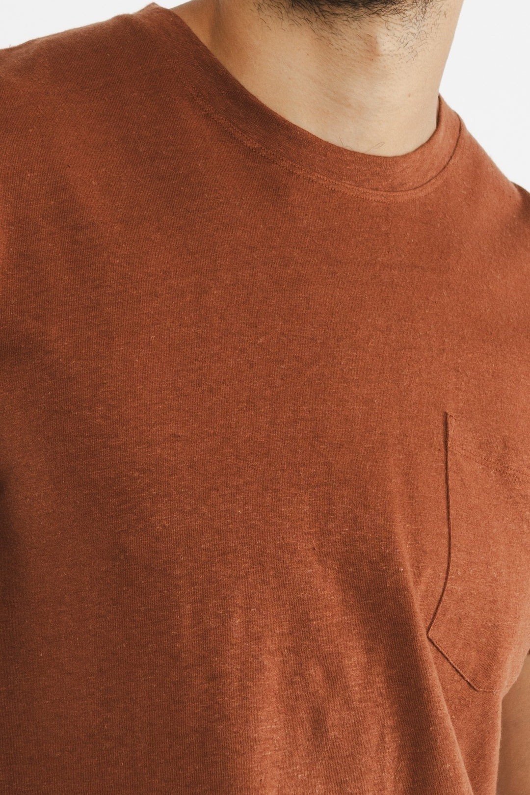 Organic Hemp Pocket Tee Burnt Umber