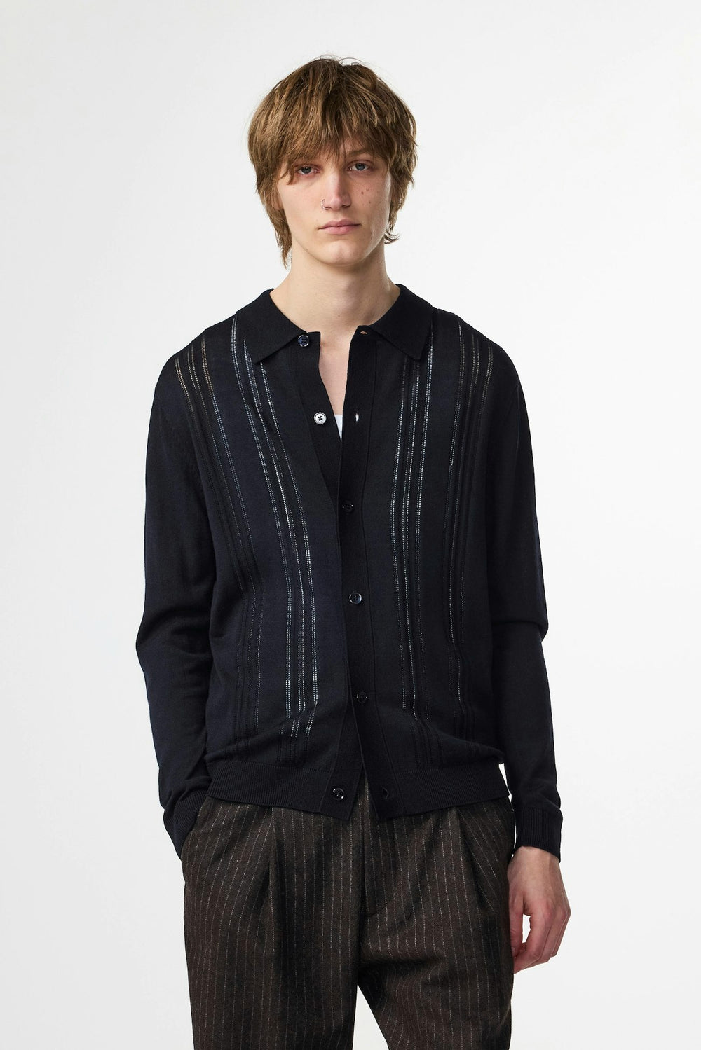 Thor L/S Polo 6584 Deep Navy