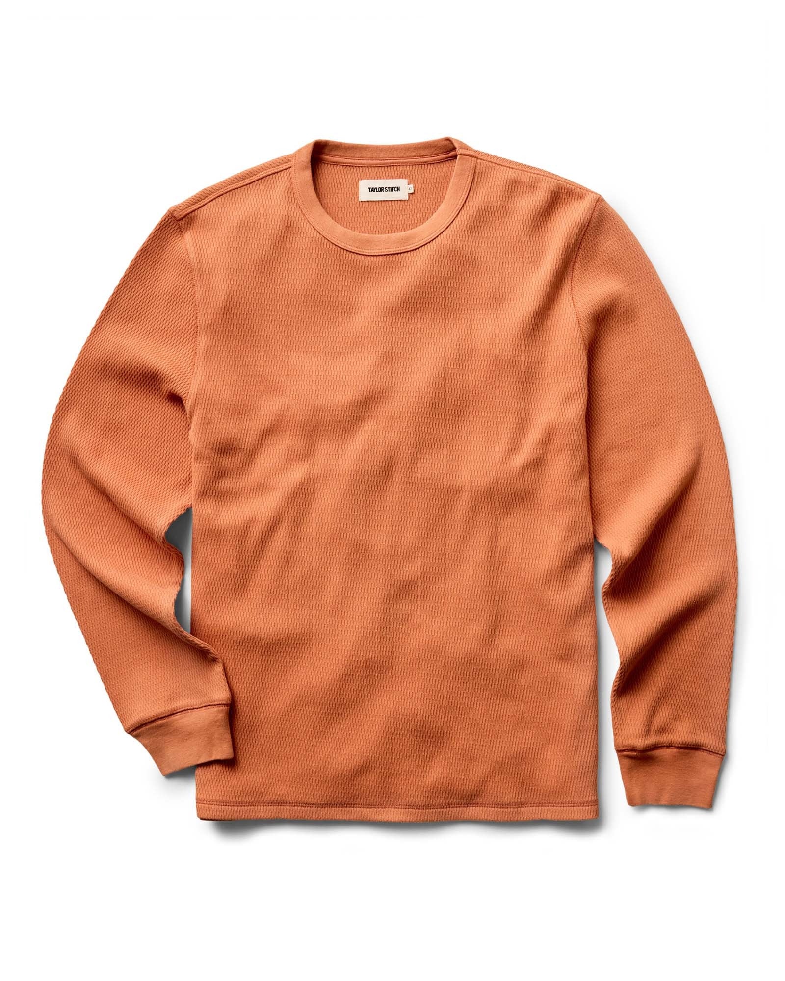 The Organic Cotton Crew Summit Orange Waffle