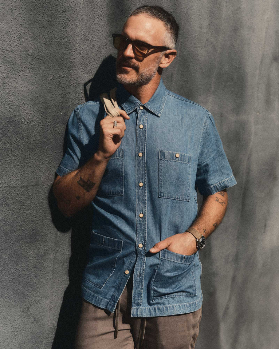 The Gulf Shirt Washed Indigo Twill
