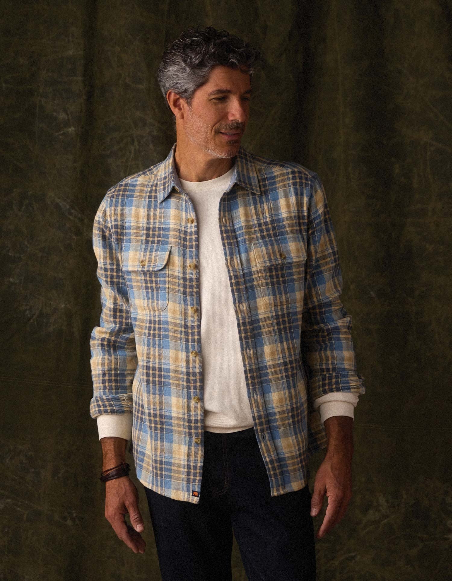 Mountain Overshirt Vintage Blue Plaid