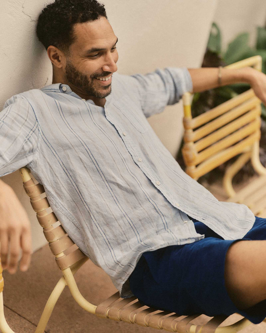 The Jack Blue Sky Stripe Linen