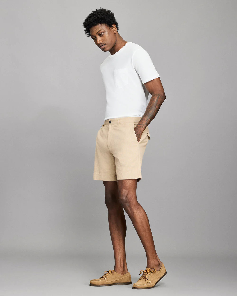 Slub Cotton Moore Short Khaki