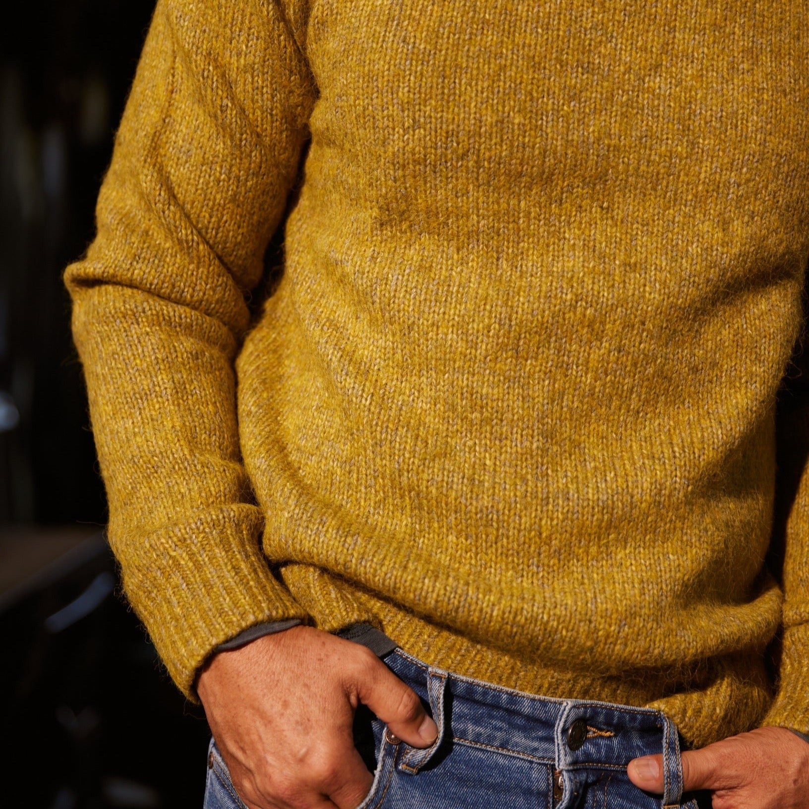 Collegiate Sweater Crew Mustard