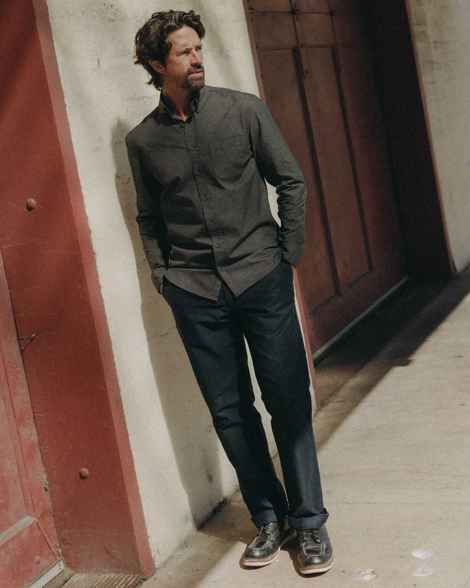 The Jack Coal Jaspe Check Oxford