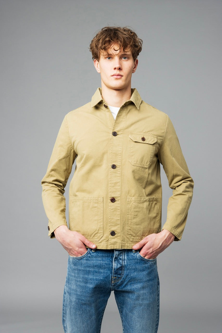 Worker Jacket - Double Twisted Twill Khaki Beige