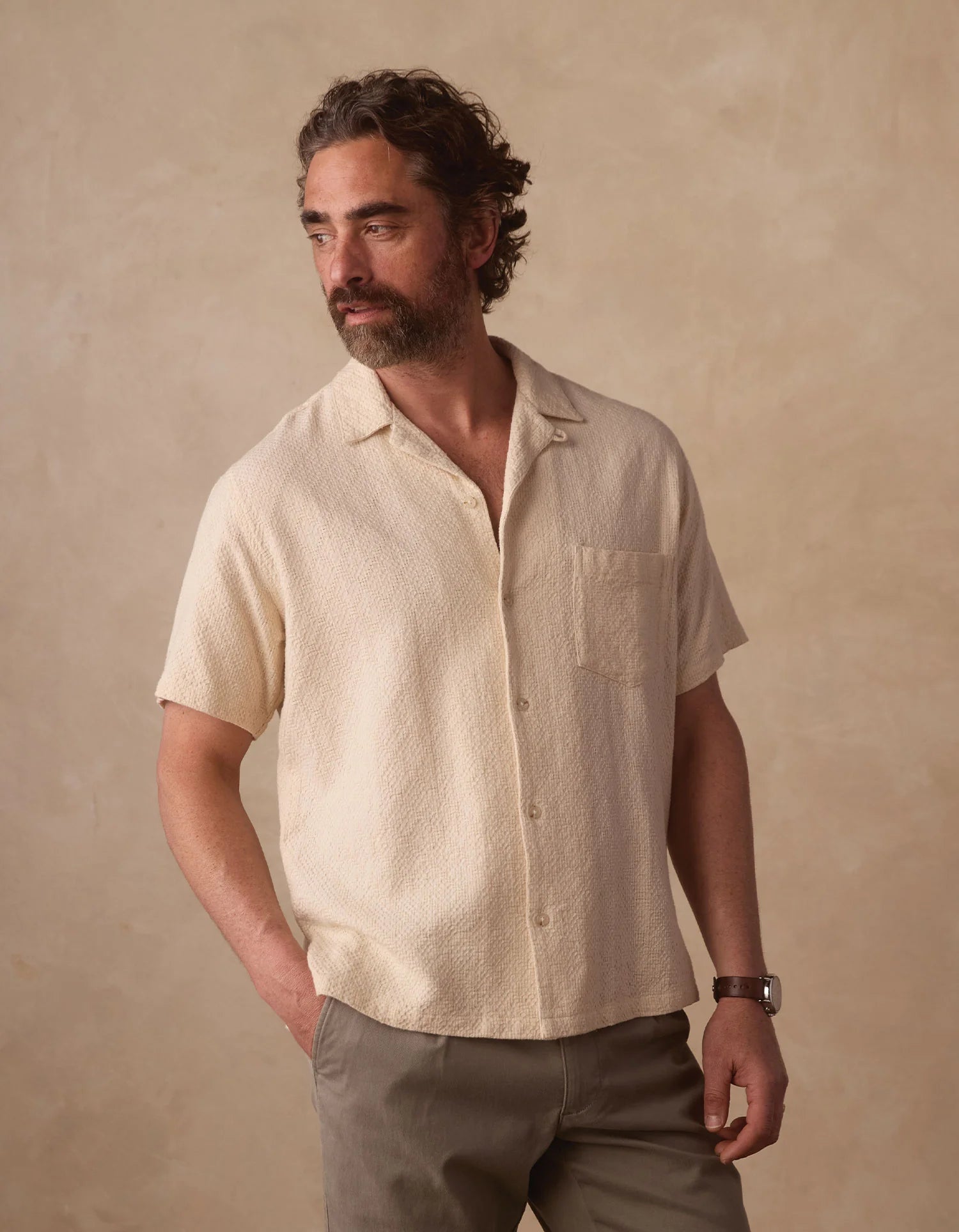Freshwater Resort Shirt Motivo Chalk