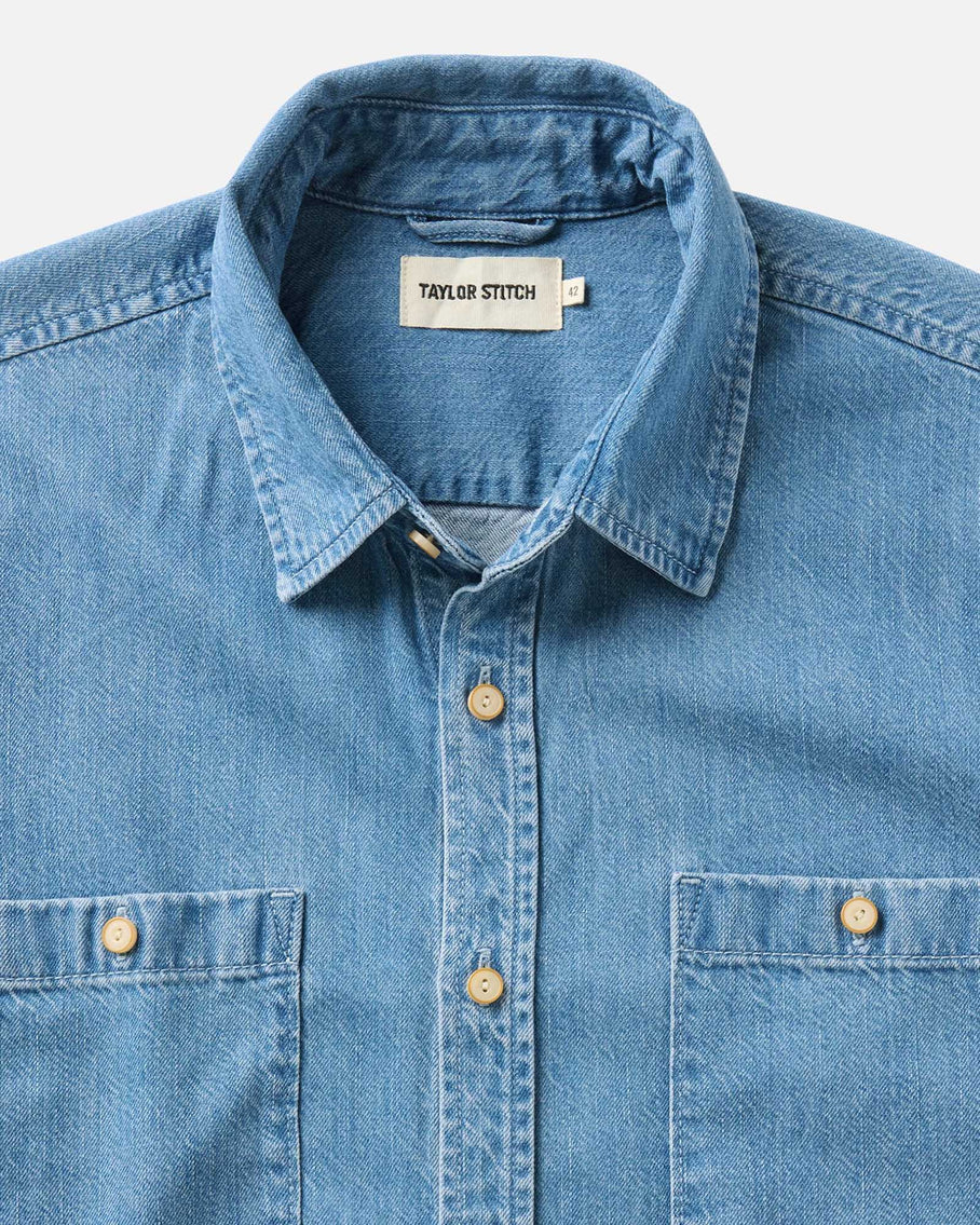 The Gulf Shirt Washed Indigo Twill