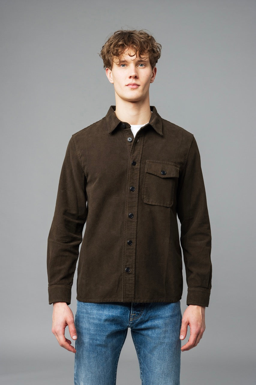 Overshirt Soft Moleskin Chocolate