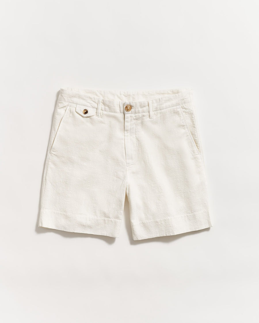 Slub Cotton Short Tinted White