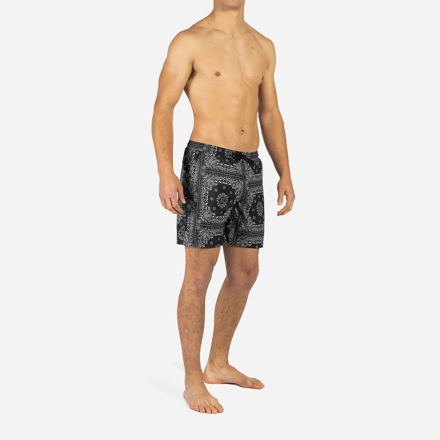 Agua Volley 2N1 Short 7” Bandana-Black