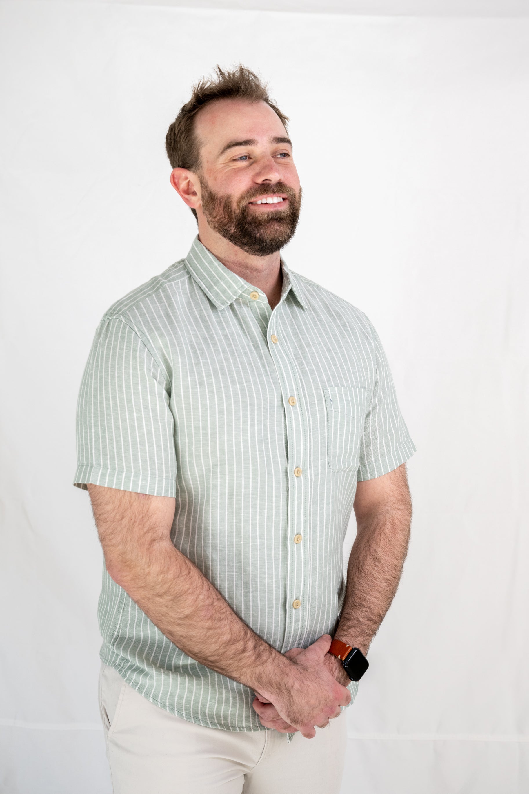 Seawell Striped Short Sleeve Shirt Spruce