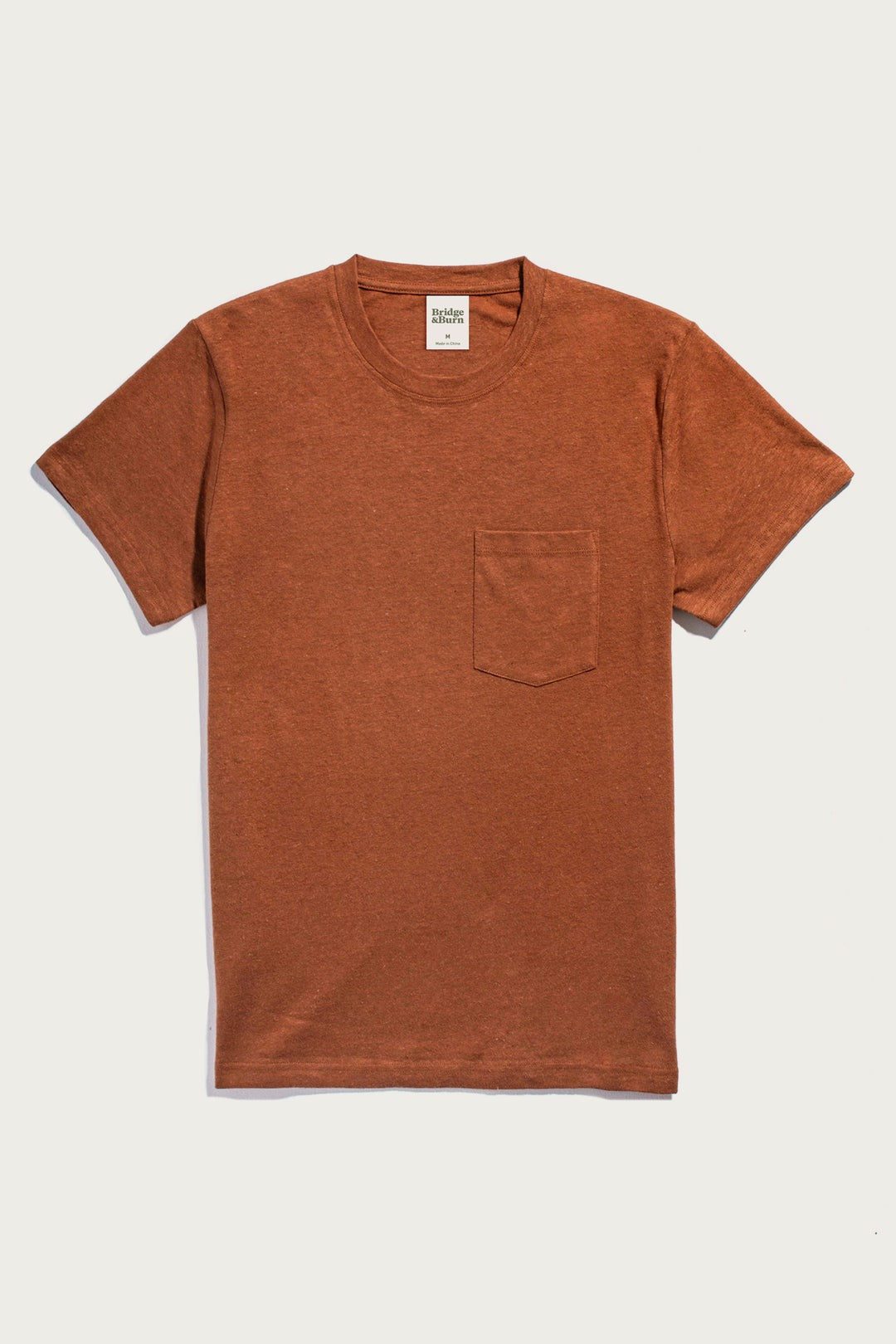 Organic Hemp Pocket Tee Burnt Umber