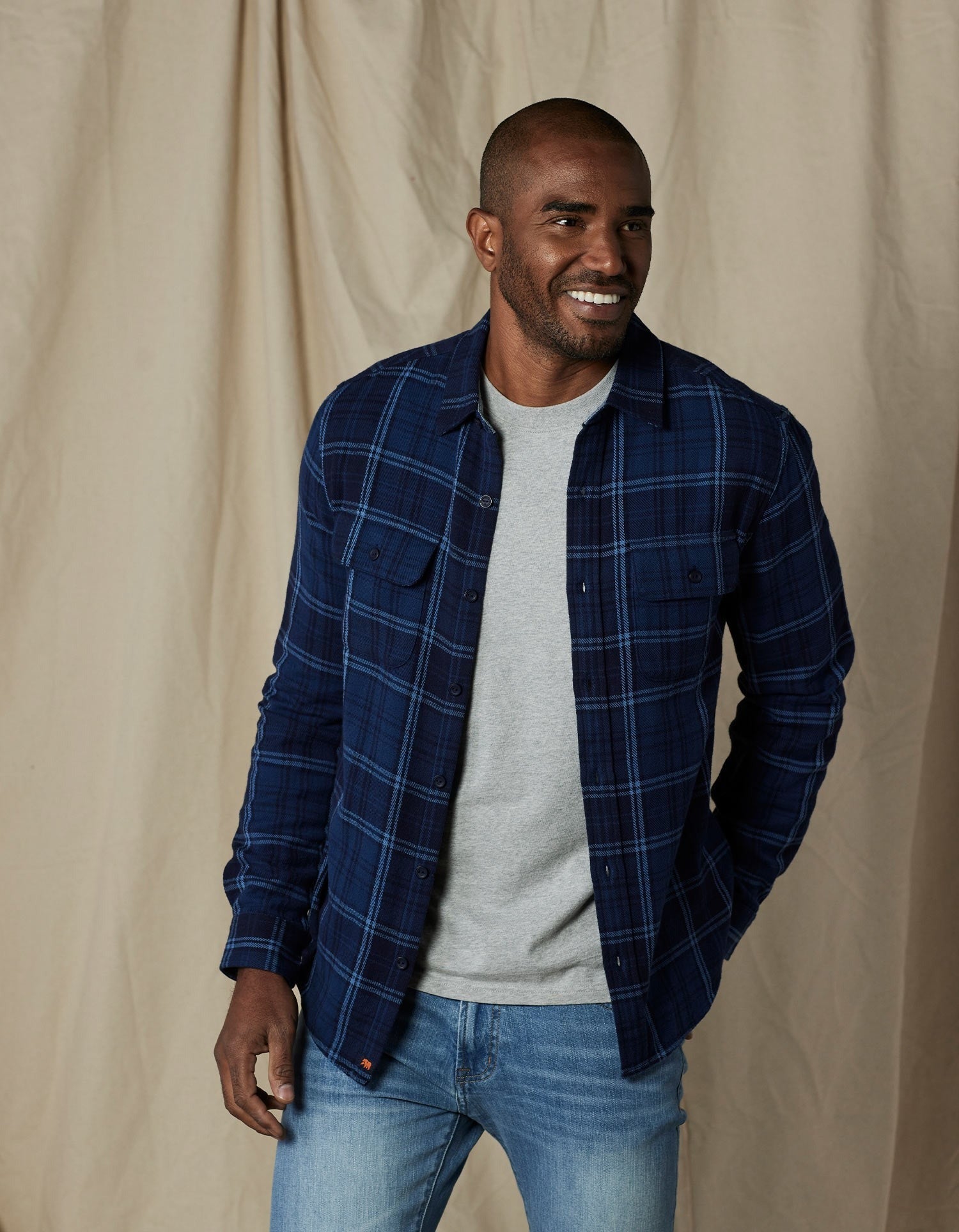 Mountain Overshirt Indigo Plaid