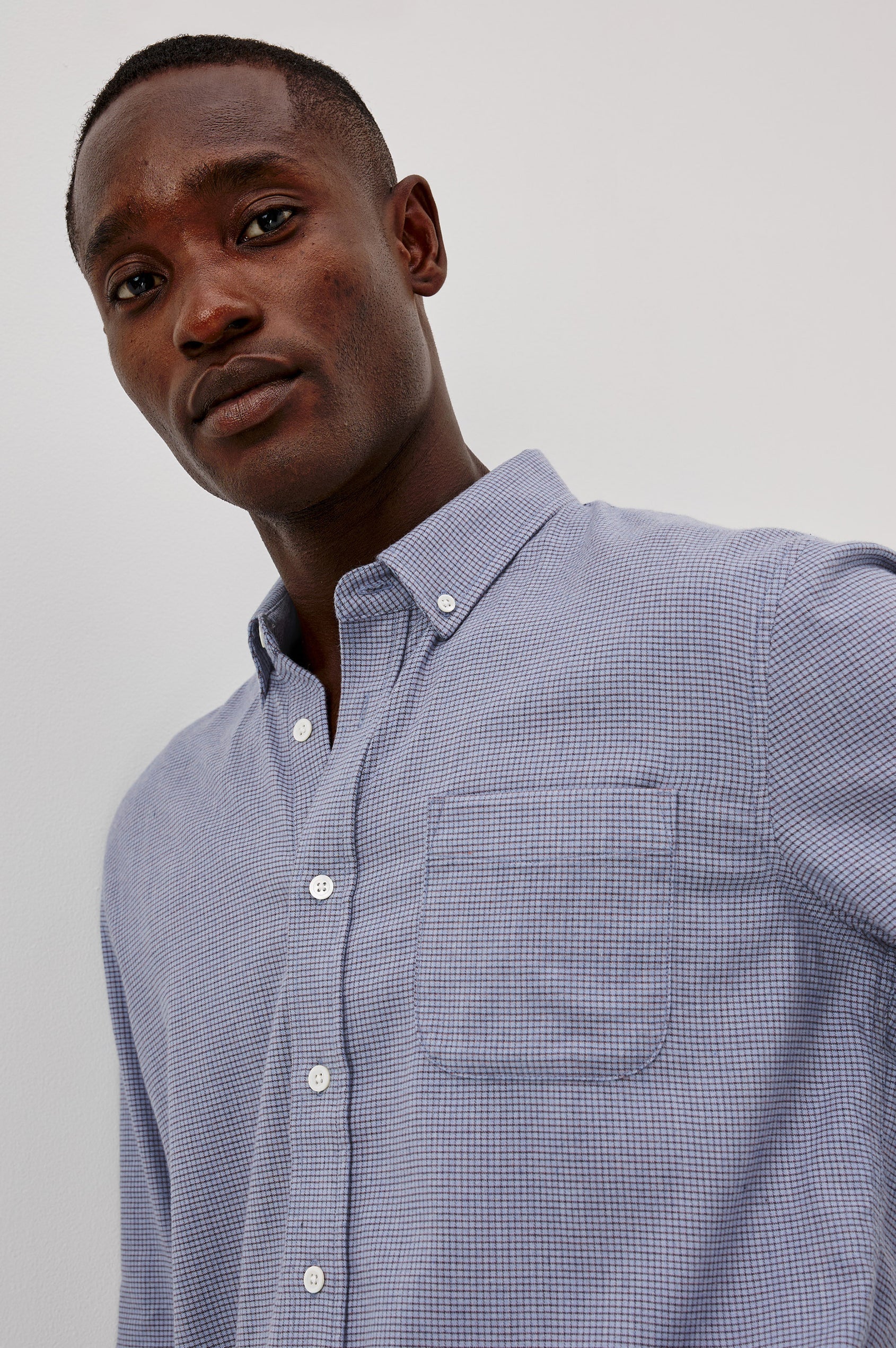 Vance Blue Heather Grid