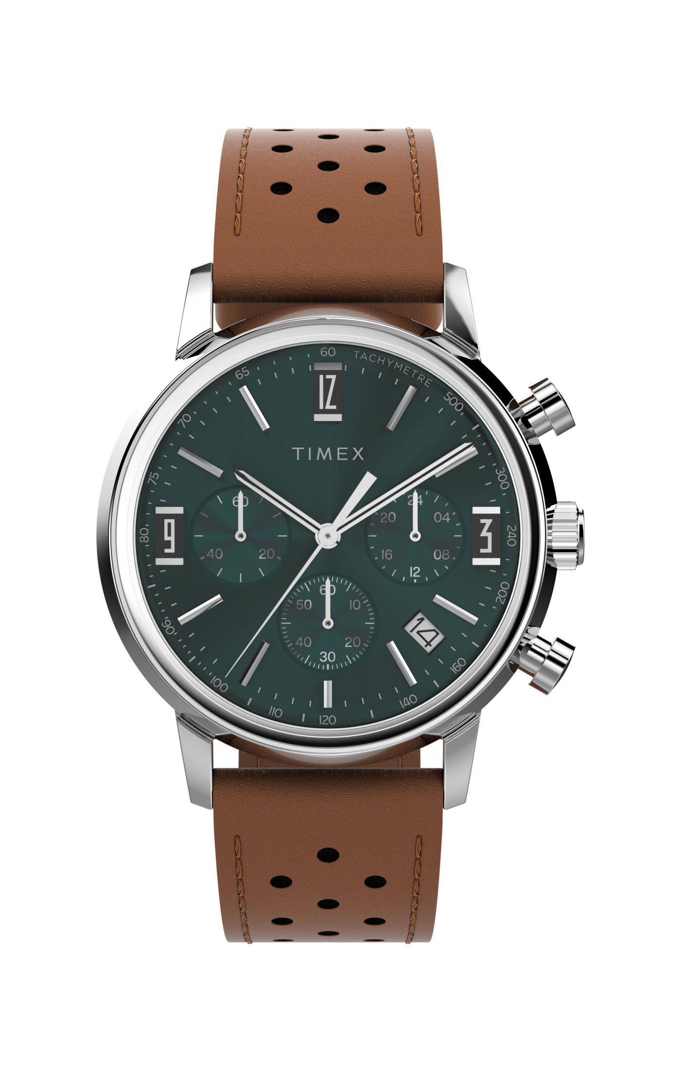 Marlin Chronograph Tachymeter - 40mm Leather Strap Watch