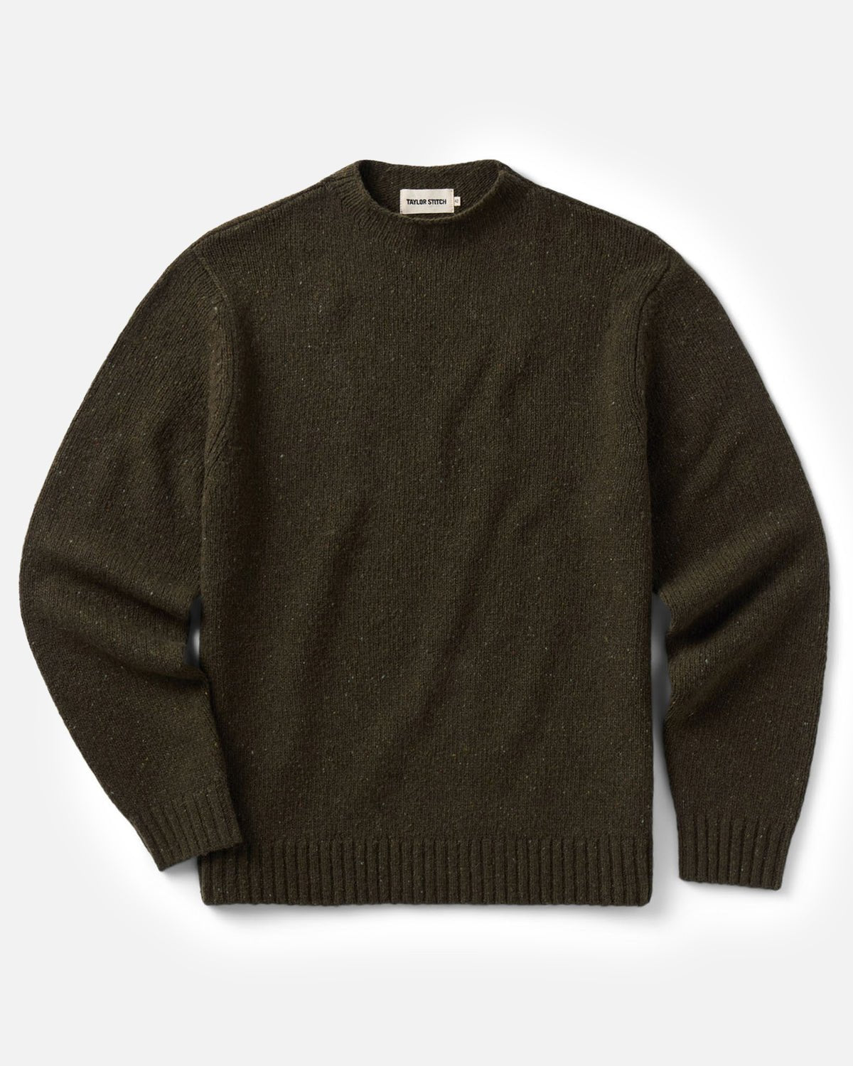 The Seafarer Rollneck Sweater Olive Donegal