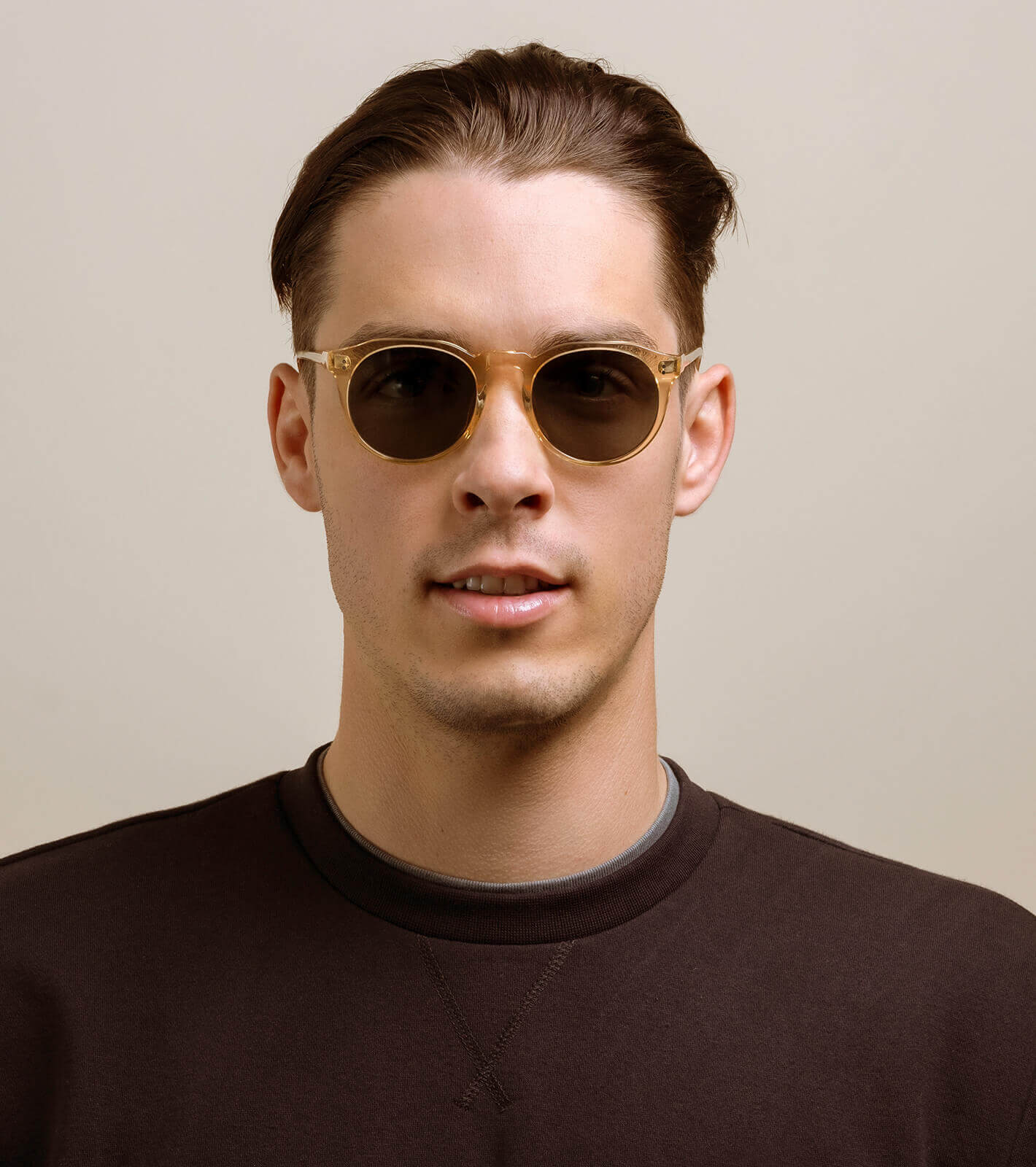 Remmy - Champagne Crystal/Green Polarized