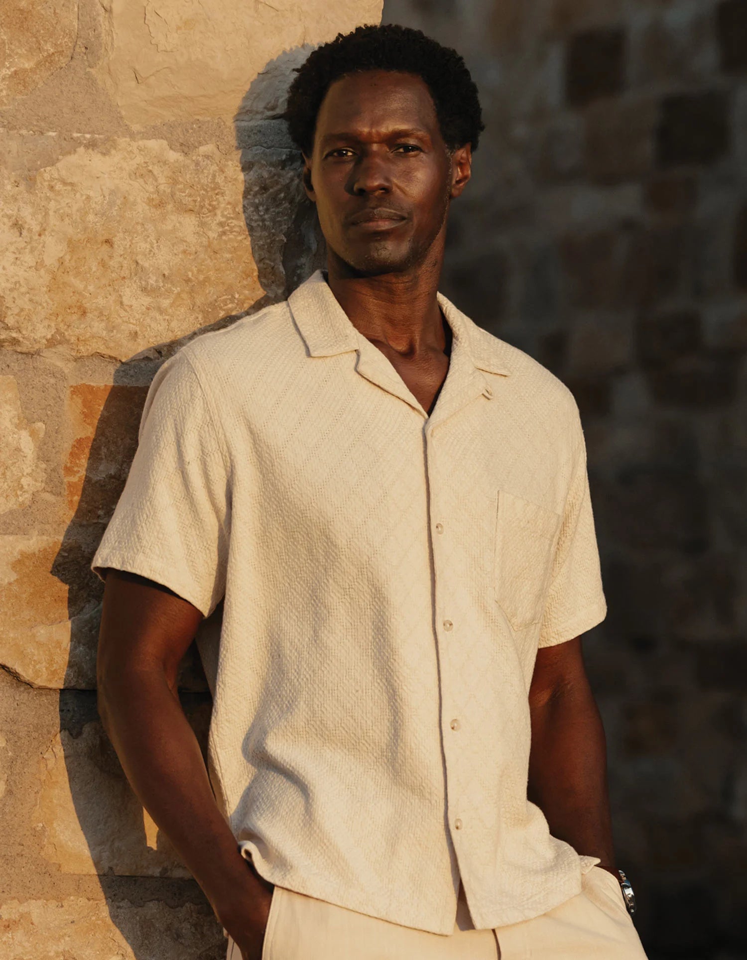 Freshwater Resort Shirt Motivo Chalk