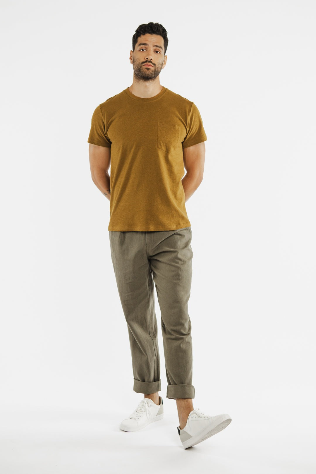 Organic Hemp Pocket Tee Ochre