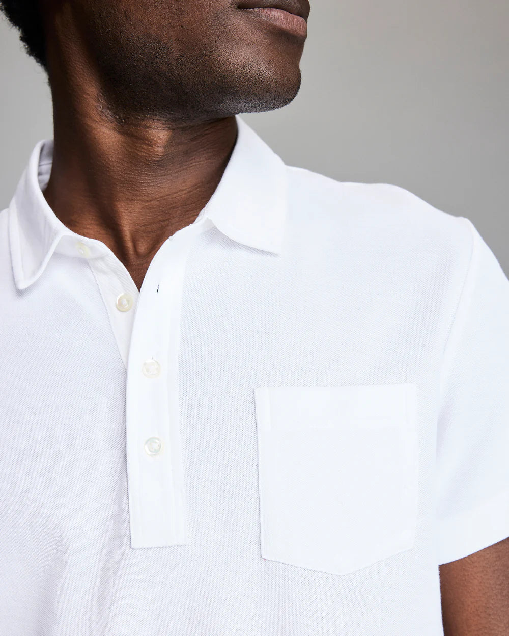 Pique Pensacola Polo White