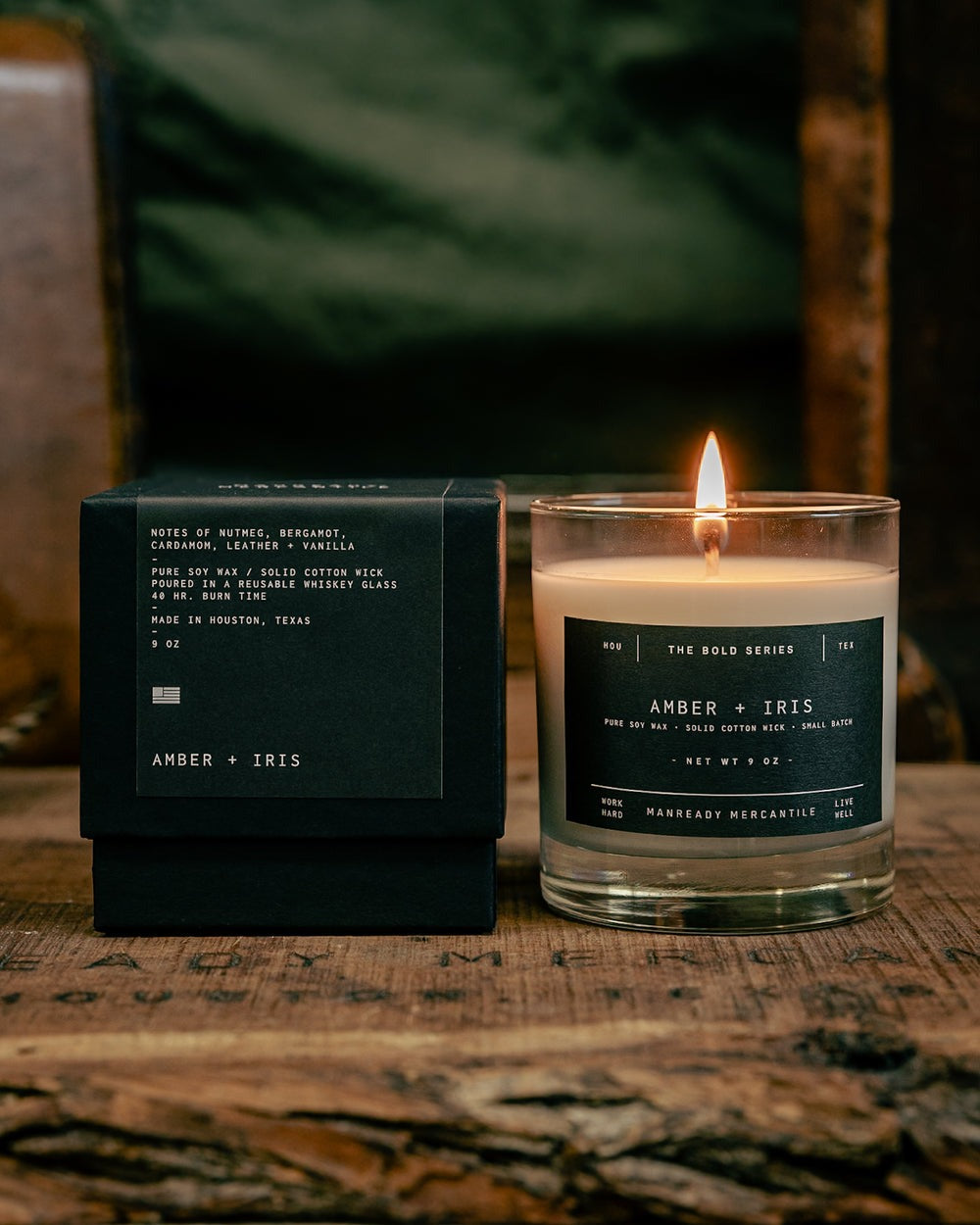 The Bold Series Soy Candle - Amber + Iris