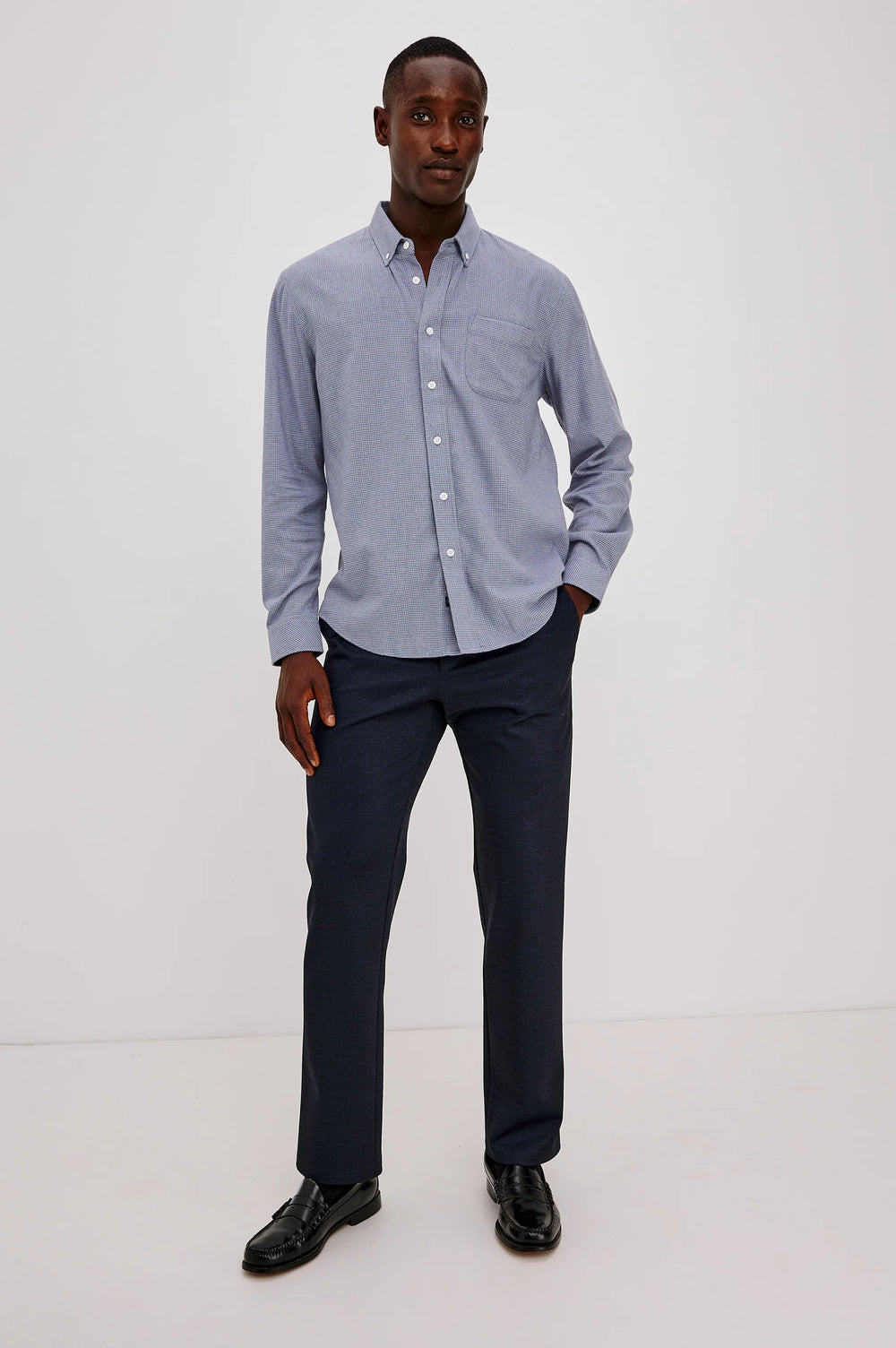 Vance Blue Heather Grid