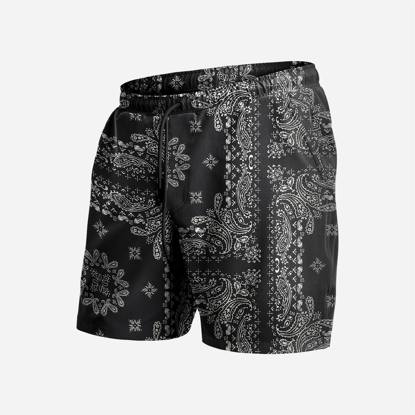 Agua Volley 2N1 Short 7” Bandana-Black