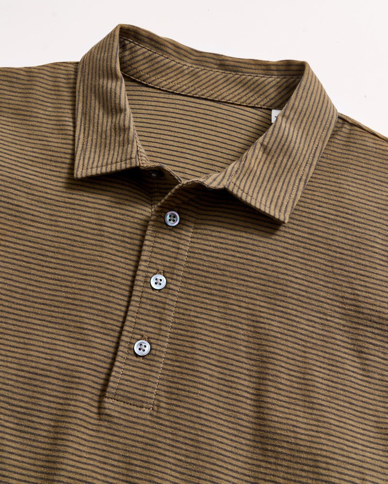 Stripe Pensacola Polo Olive/Black