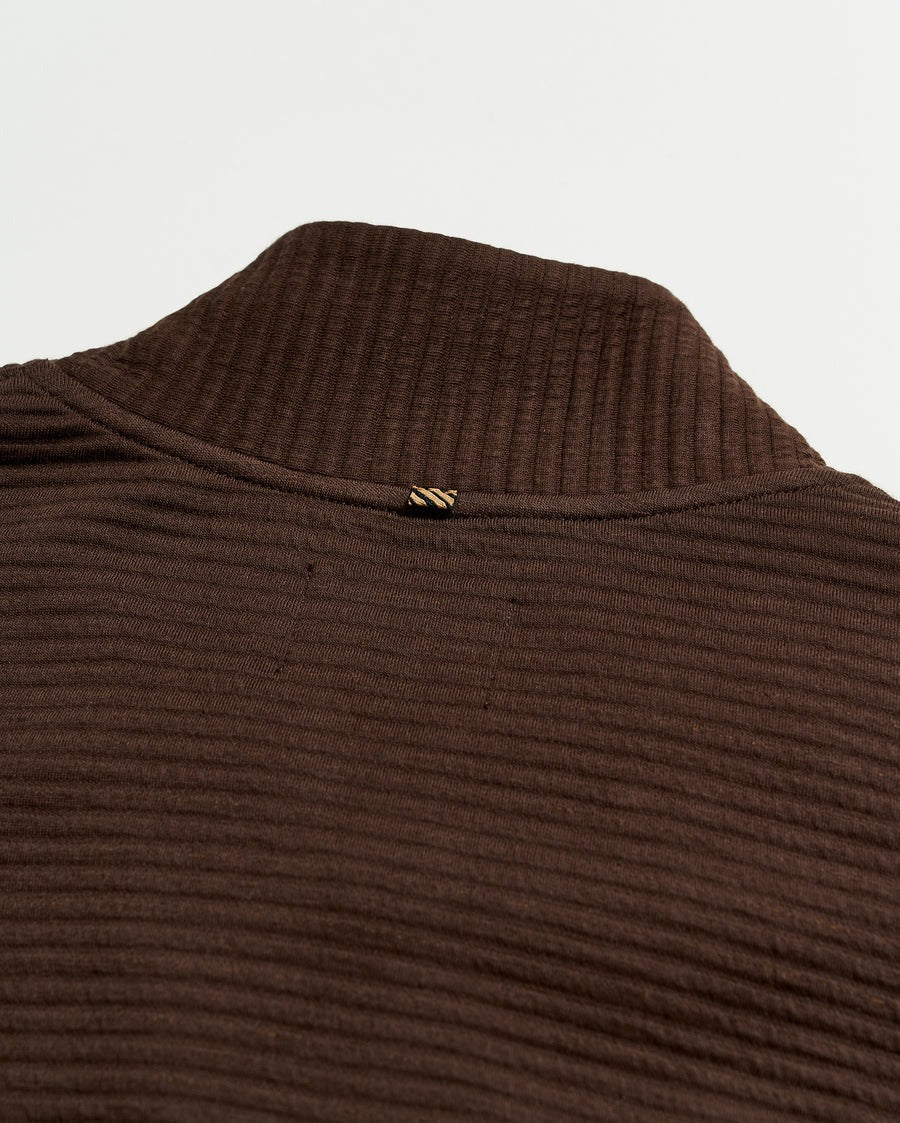 Quilted Half Zip Chocolate