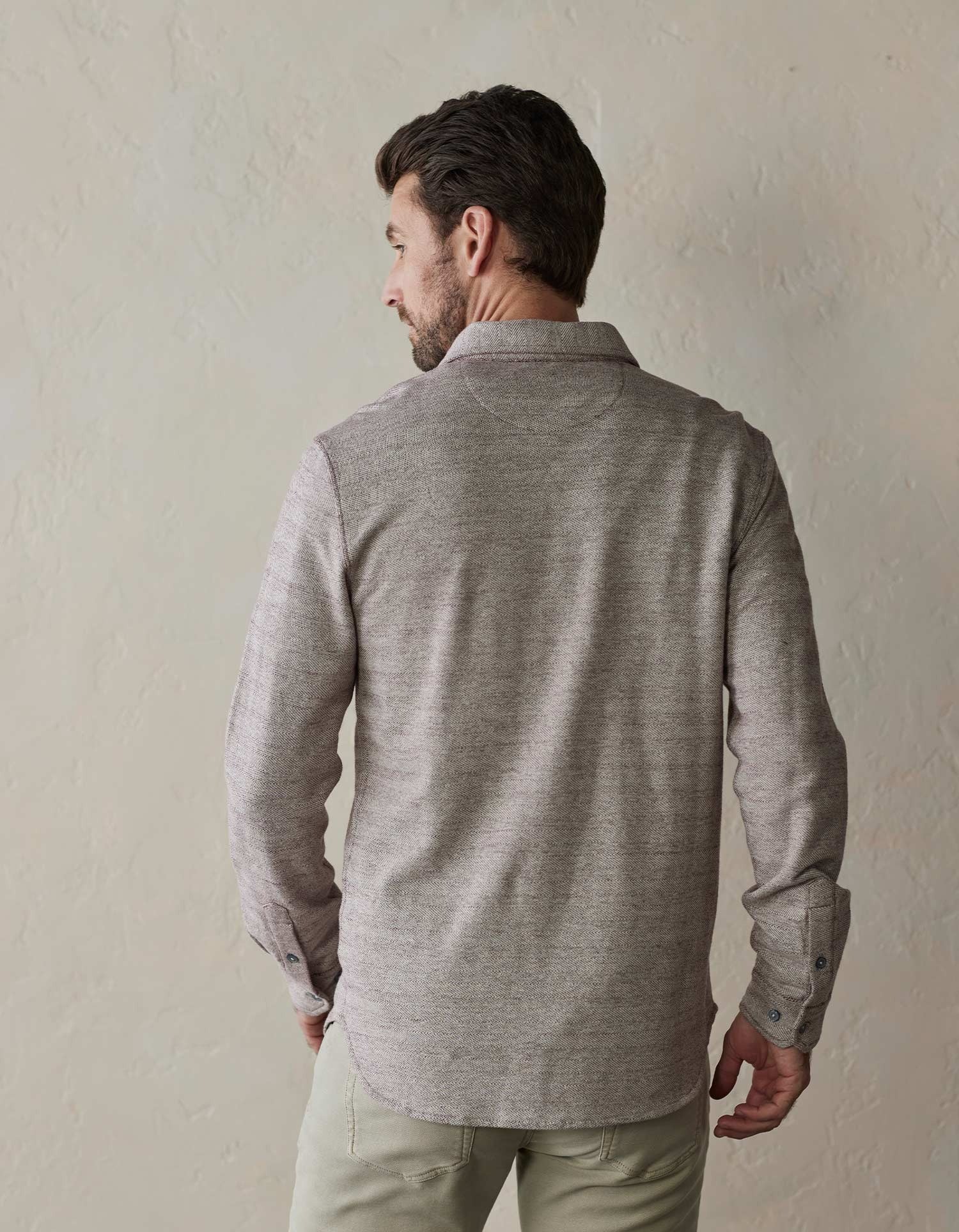 Textured Knit Everyday Shirt Oxblood
