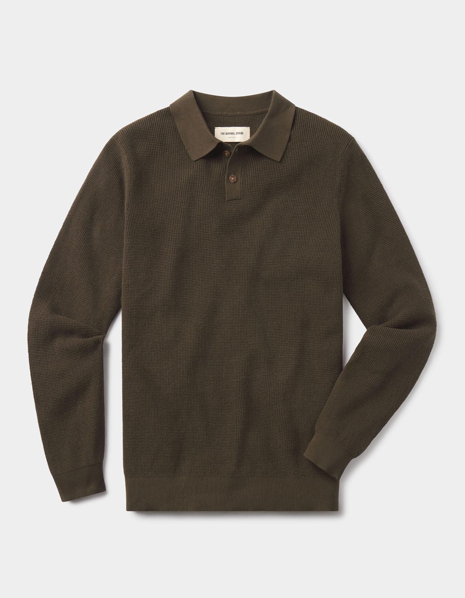 Robles Knit Waffle Stitch Polo Alpine