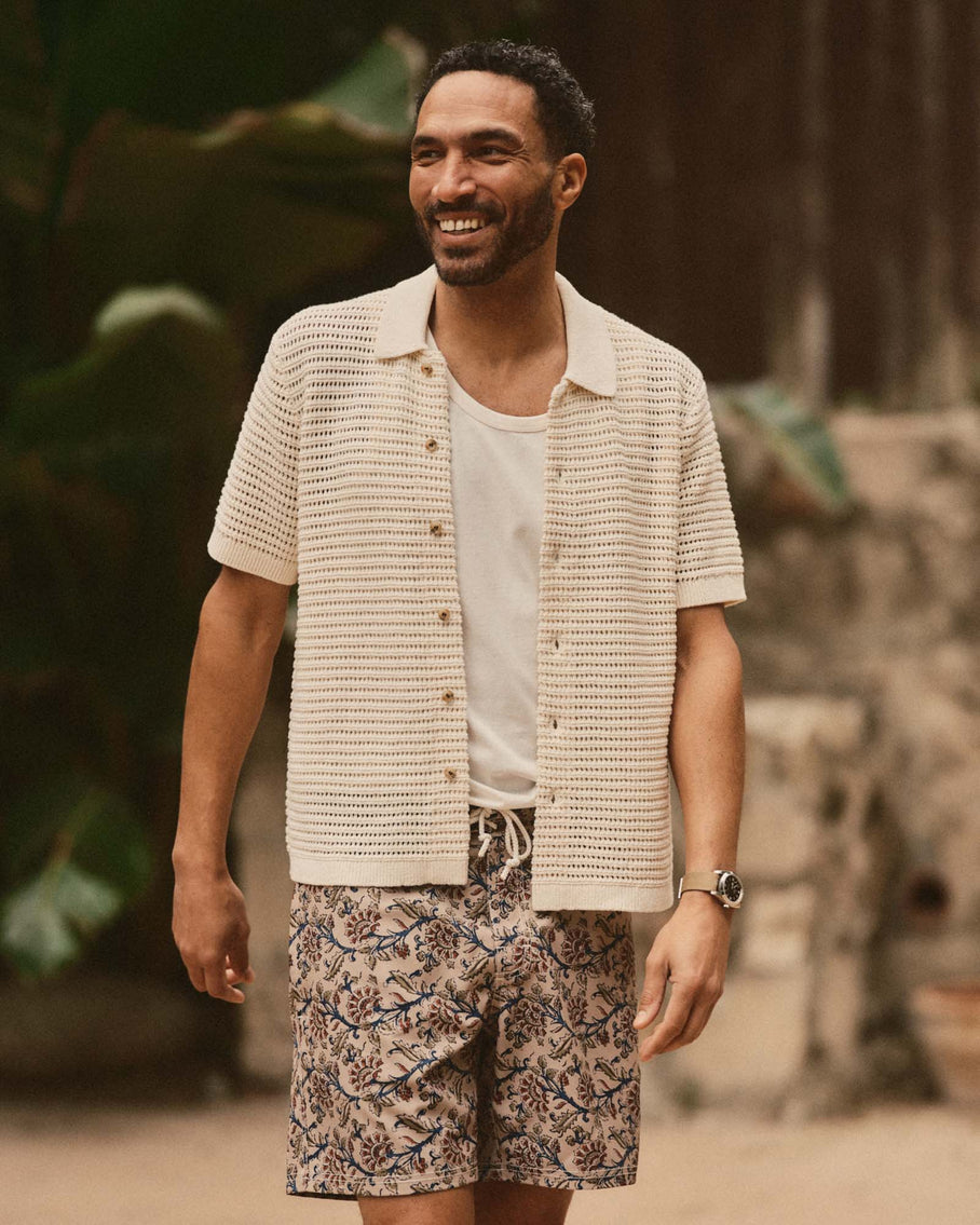 The Monterrey Sweater Polo Vintage White Crochet