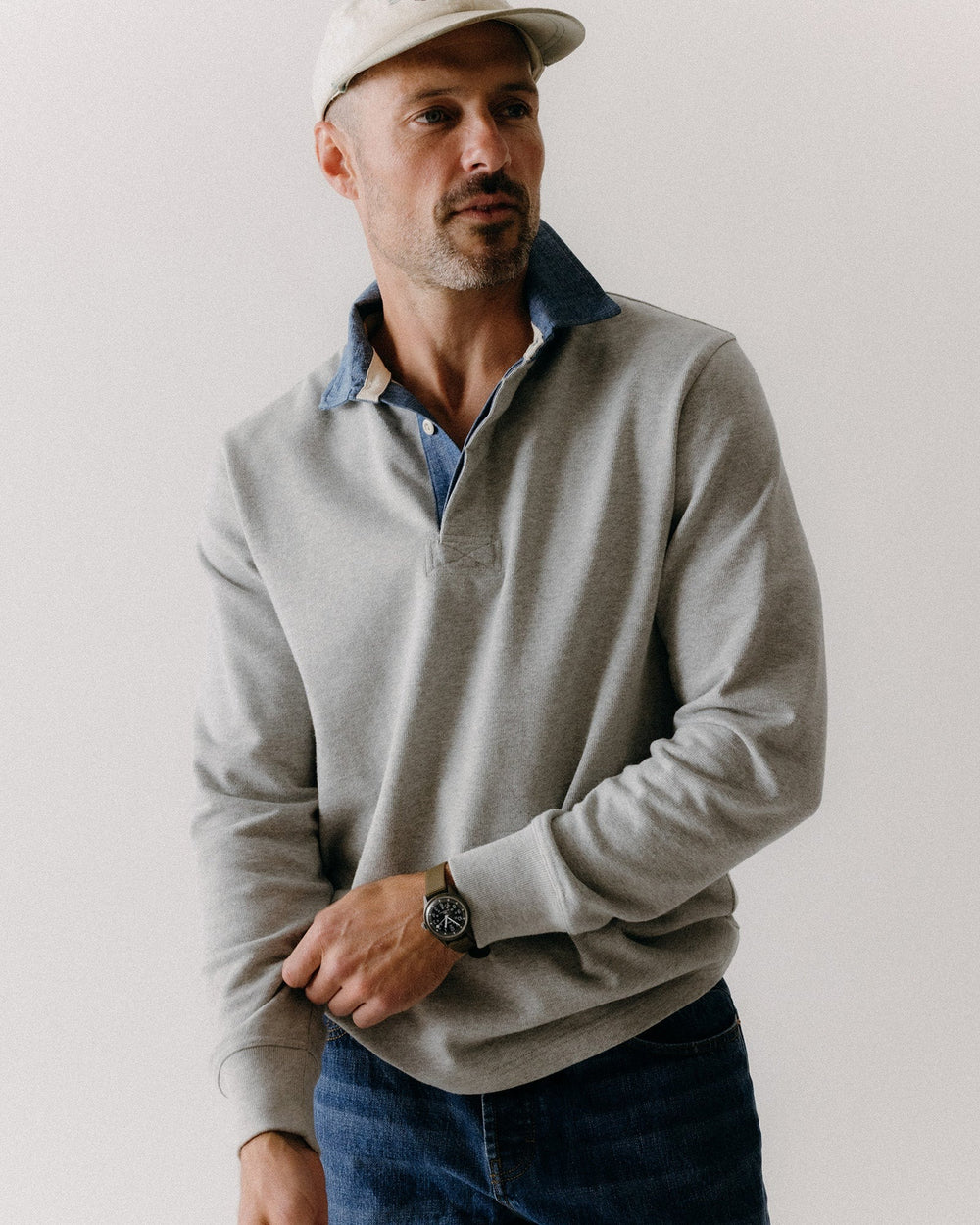 The Rugby Shirt Heather Grey