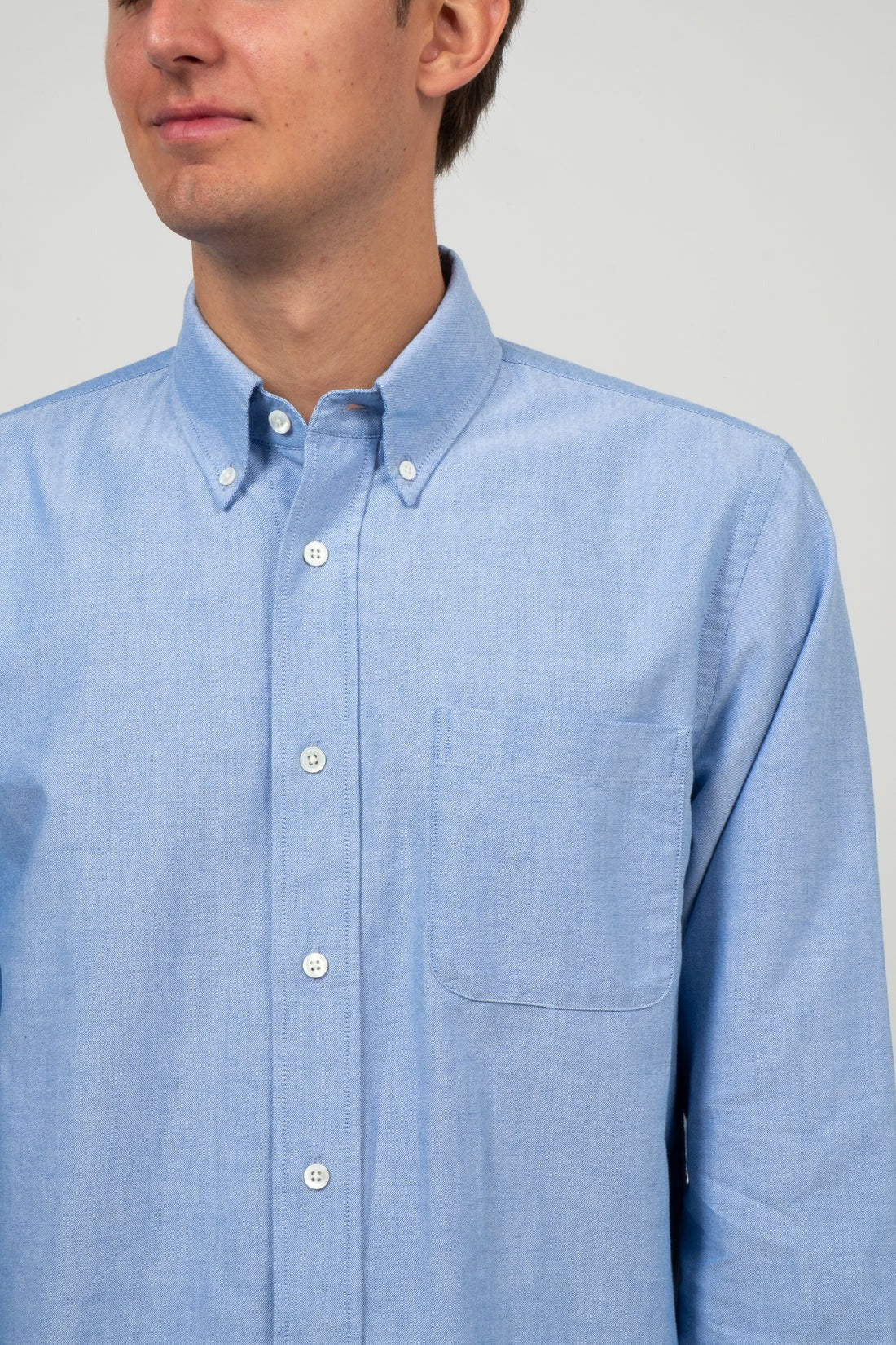 Button Down American Oxford Light Blue