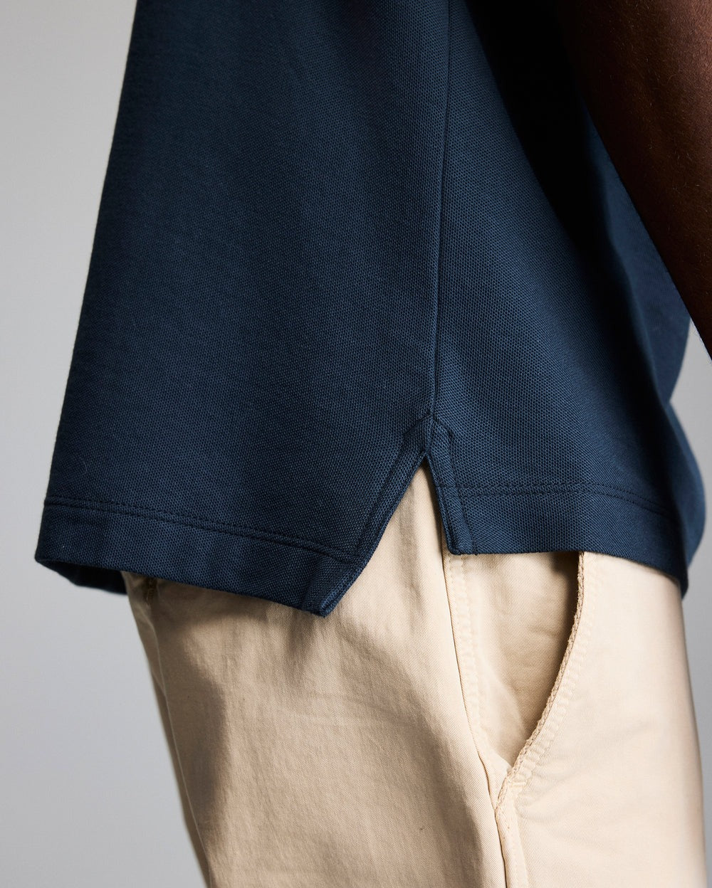 Pique Pensacola Polo Carbon Blue