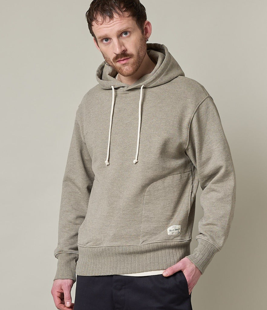 Rugged Fleece Hoodie Grey Melange