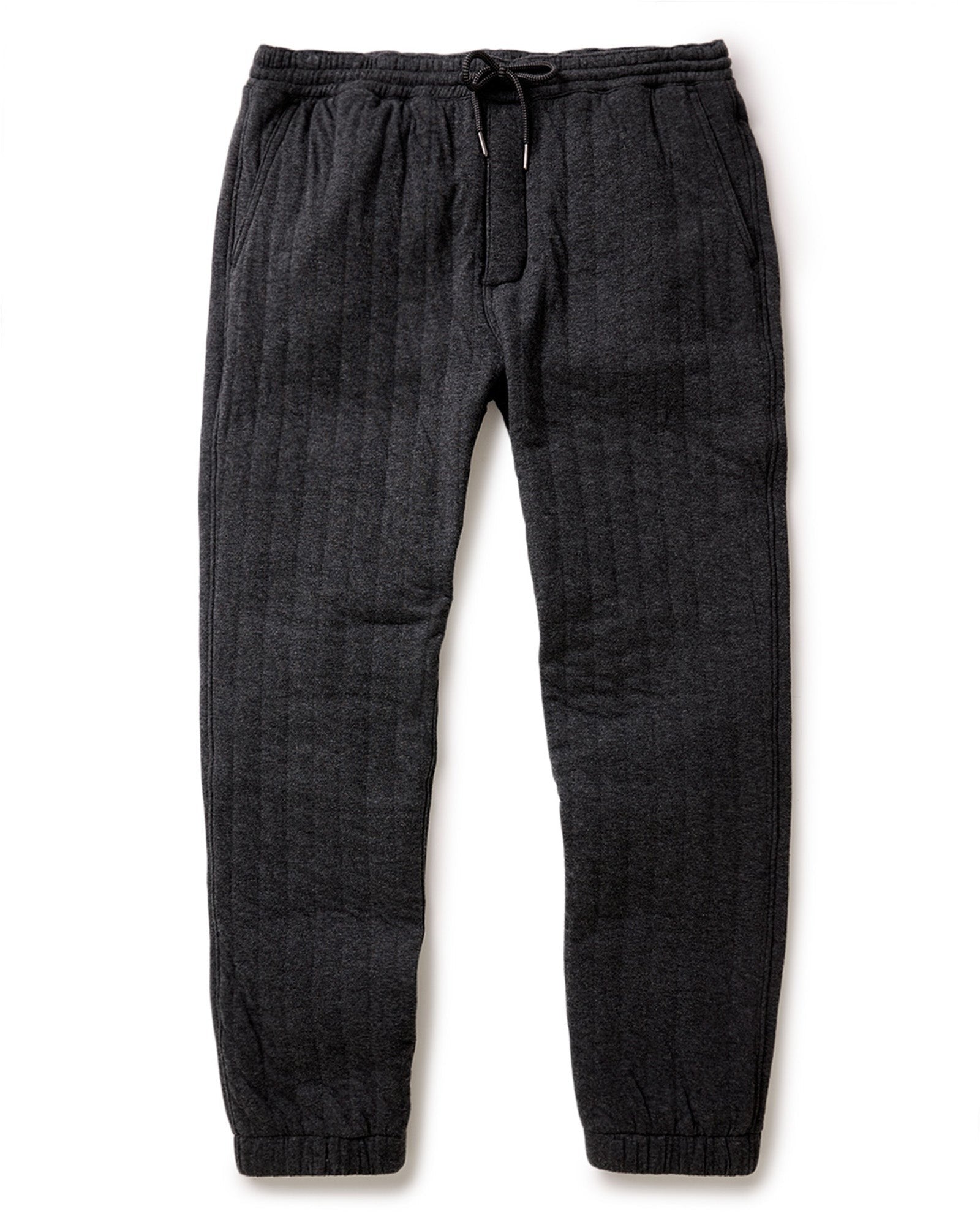 The Apres Pant Heather Coal Quilted Jersey