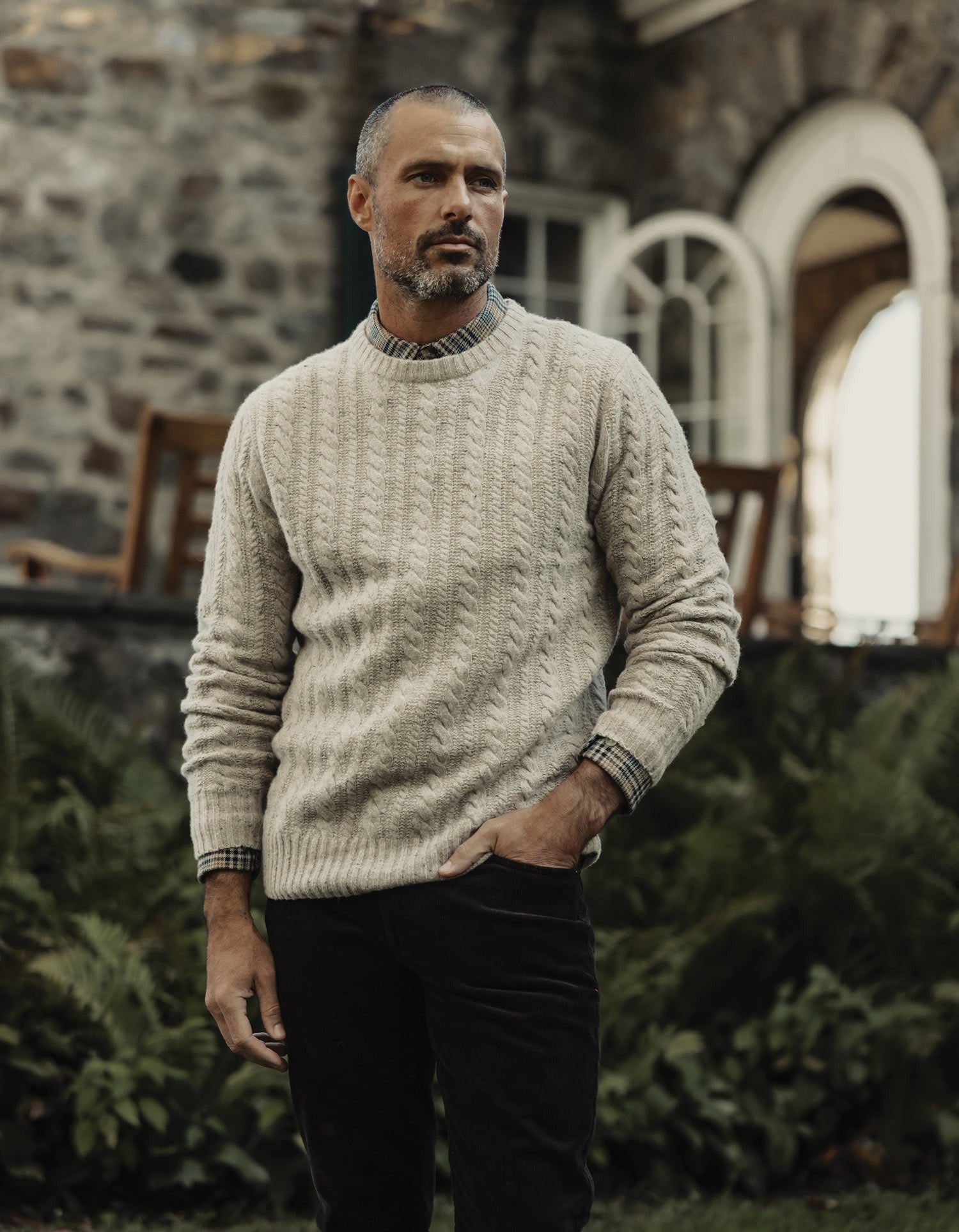 Kennedy Cable Crew Stone