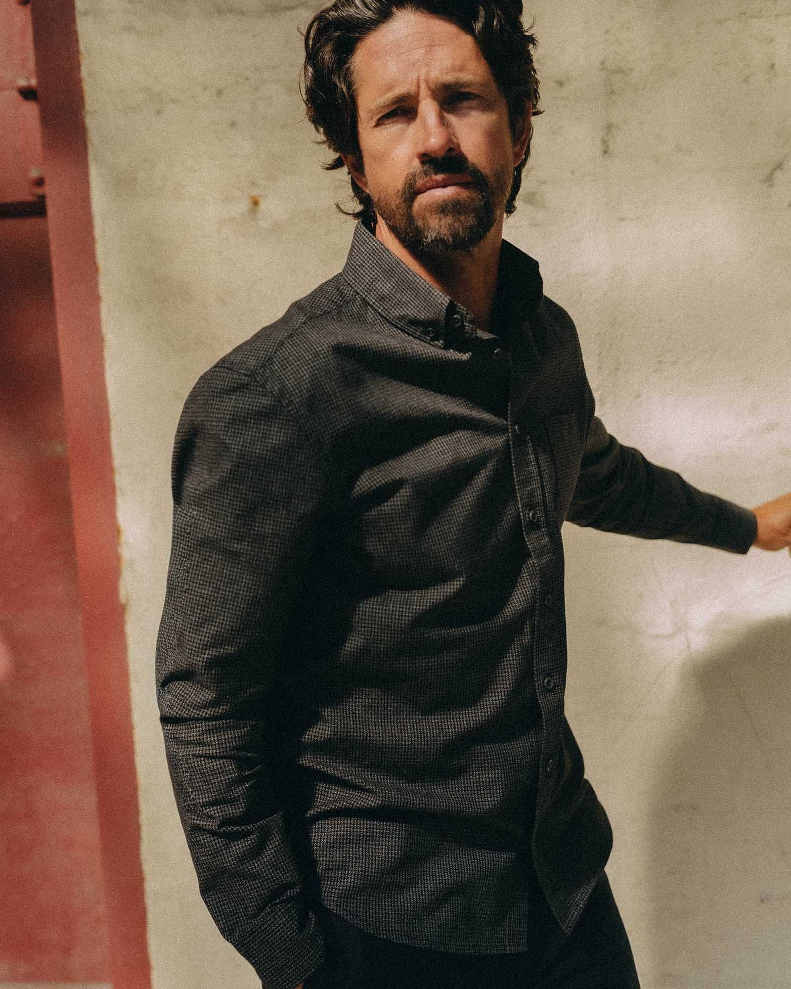 The Jack Coal Jaspe Check Oxford