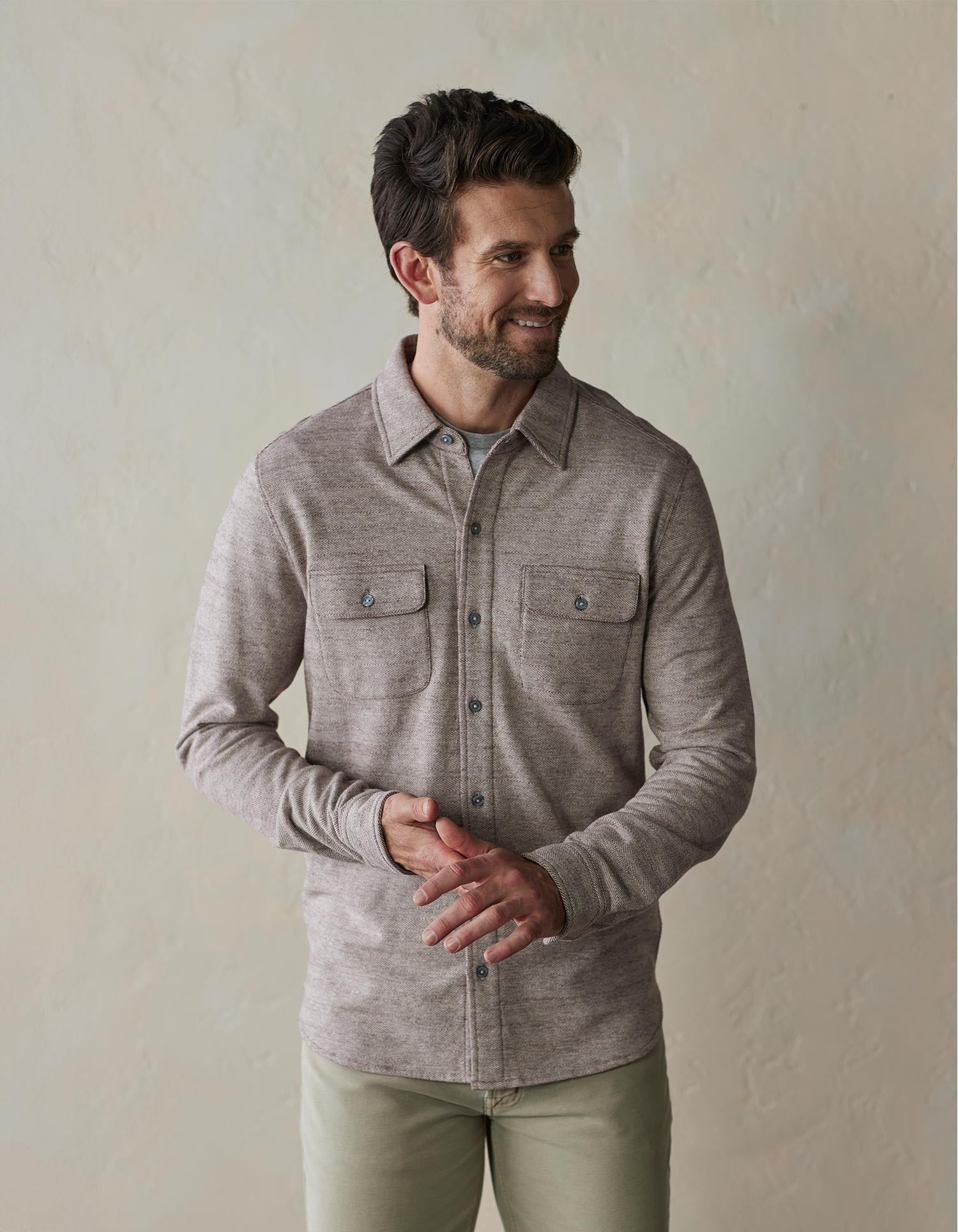 Textured Knit Everyday Shirt Oxblood