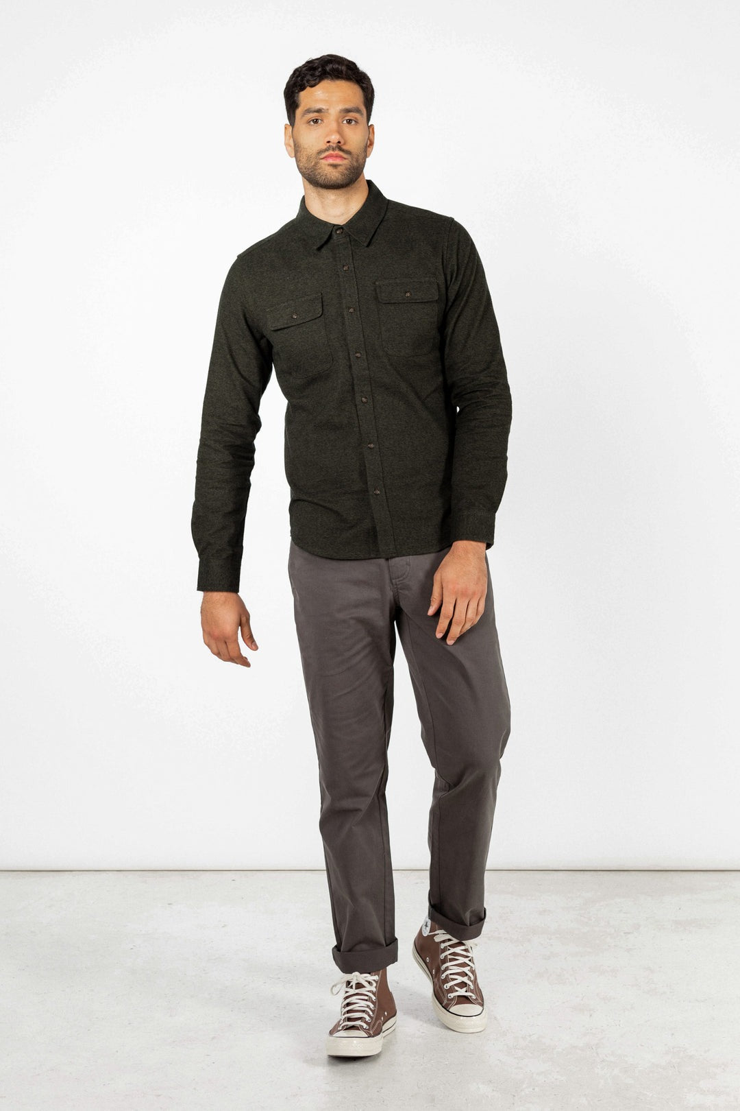 Cole Slim Shirt Loden