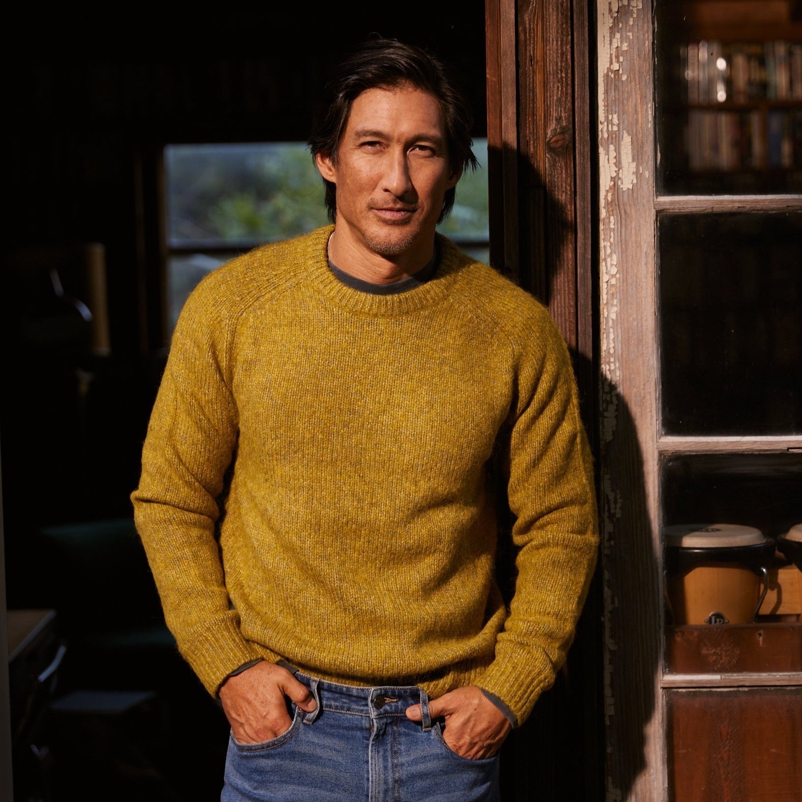 Collegiate Sweater Crew Mustard