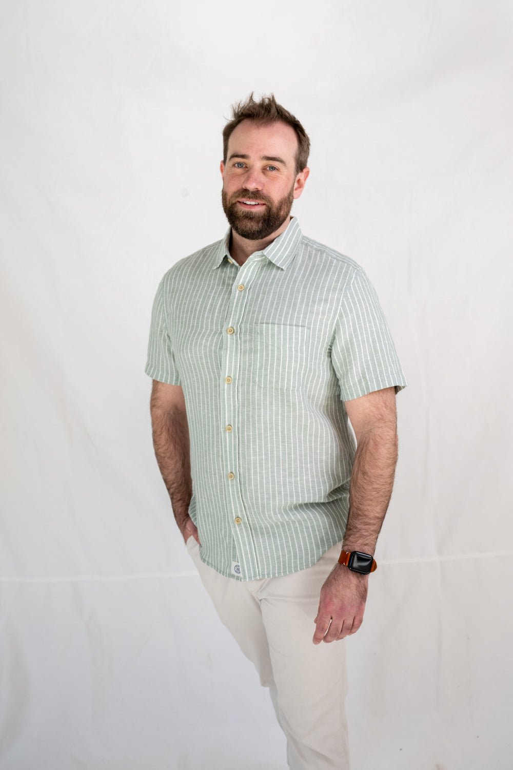 Seawell Striped Short Sleeve Shirt Spruce